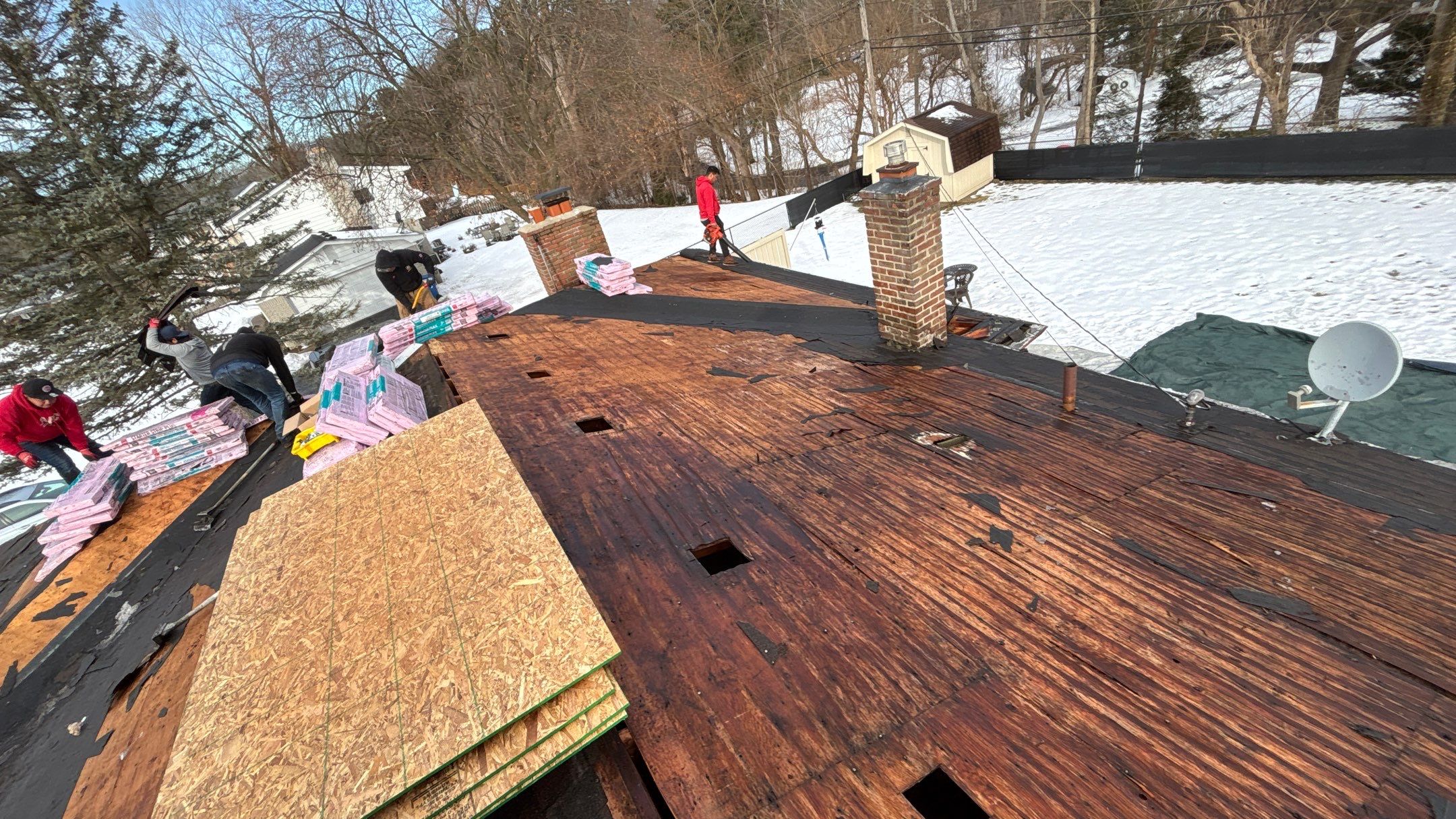 Roof Replacement using Owens Corning Brown Wood by 180 Contractors