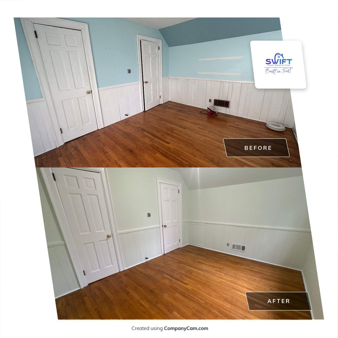 Interior Painting and Staircase Refinishing for Decatur Home by Swift Home Renovations