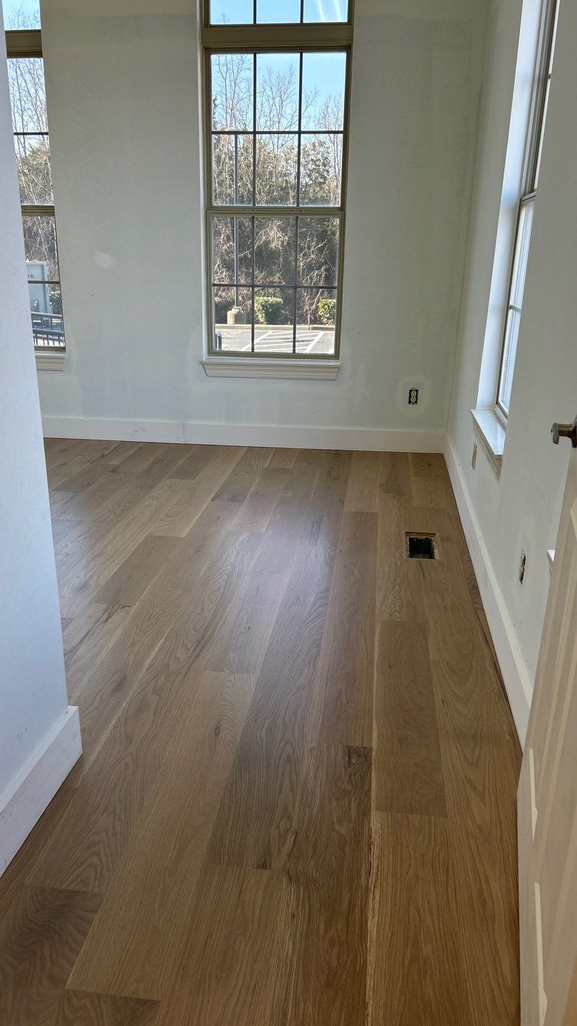 New hardwood floors for an office building by Footprints Floors of Nashville