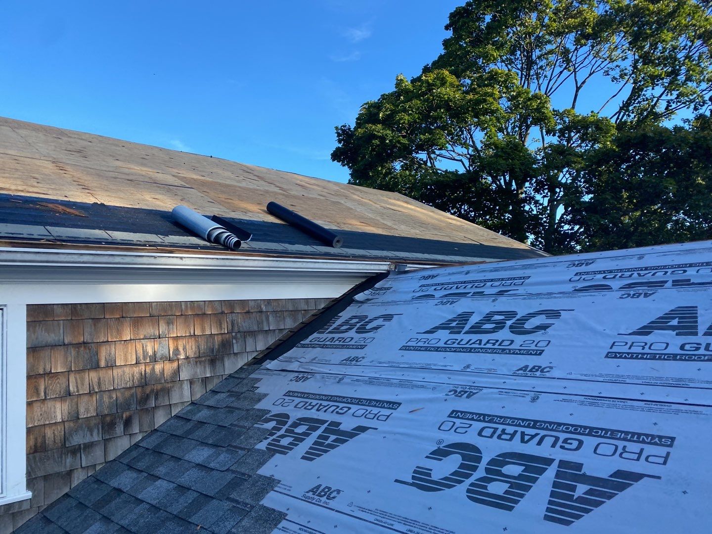 Residential Roofing Installation using Owens Corning Duration Slatestone Gray by A Plus Exterior