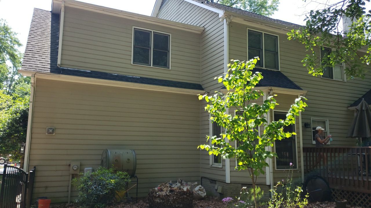 Gutter Cleaning using water by Power Wash Masters LLC