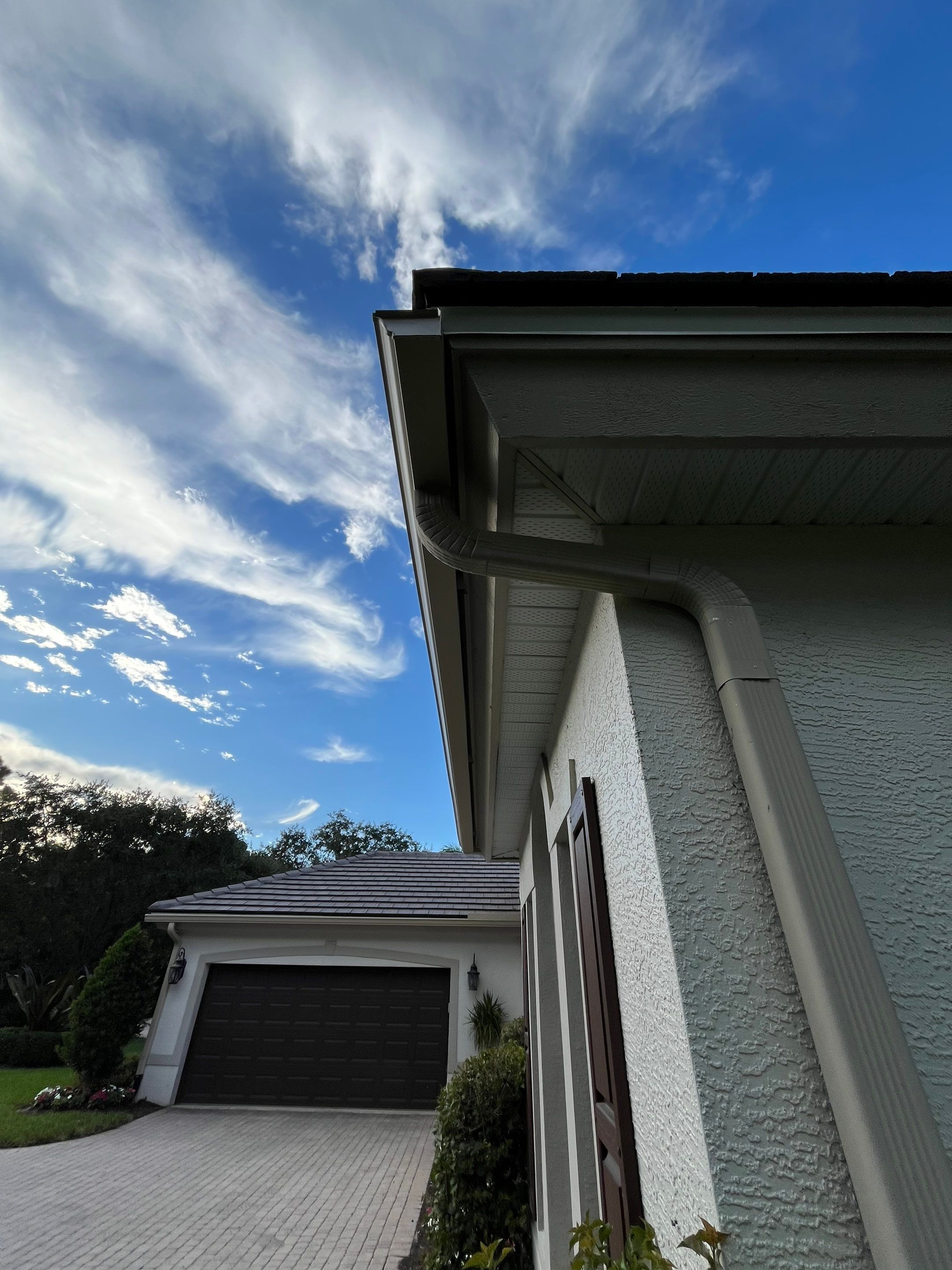 6-inch K-style Gutters with New Splash Guard in Bonita Spring FL by Gutter Professors
