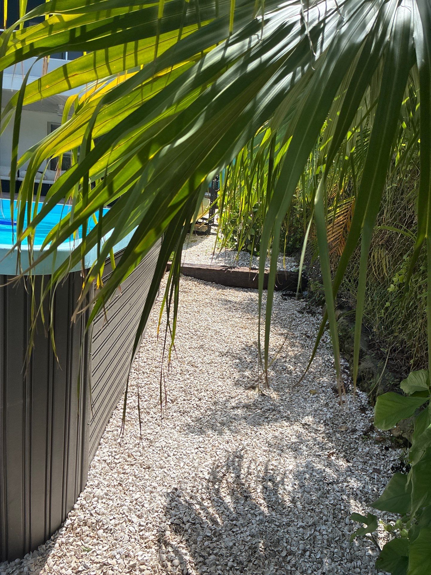 Grading back yard oasis by Level One Grading