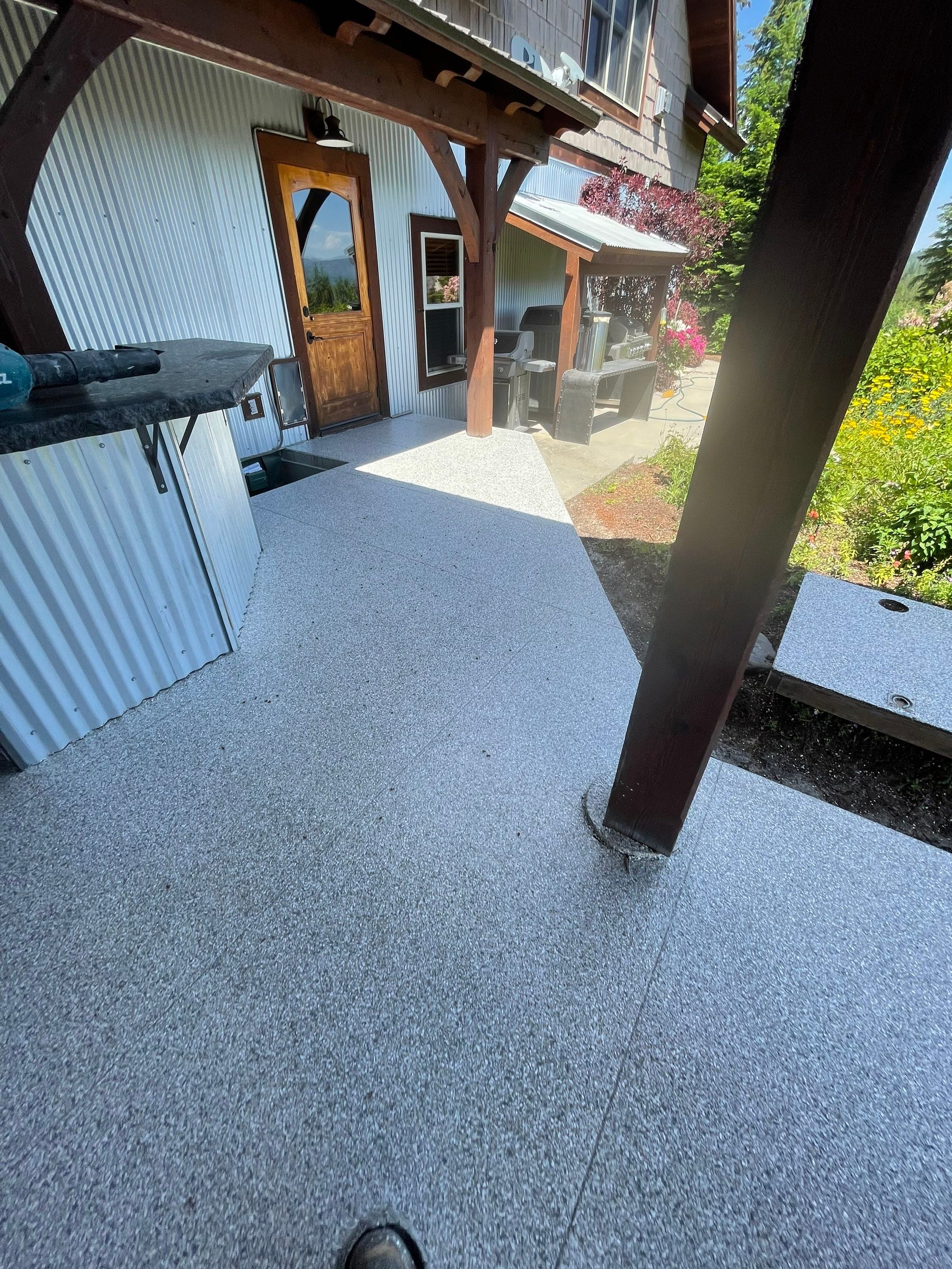 Patio Transformation using Mt Everest by Croc Coatings, LLC