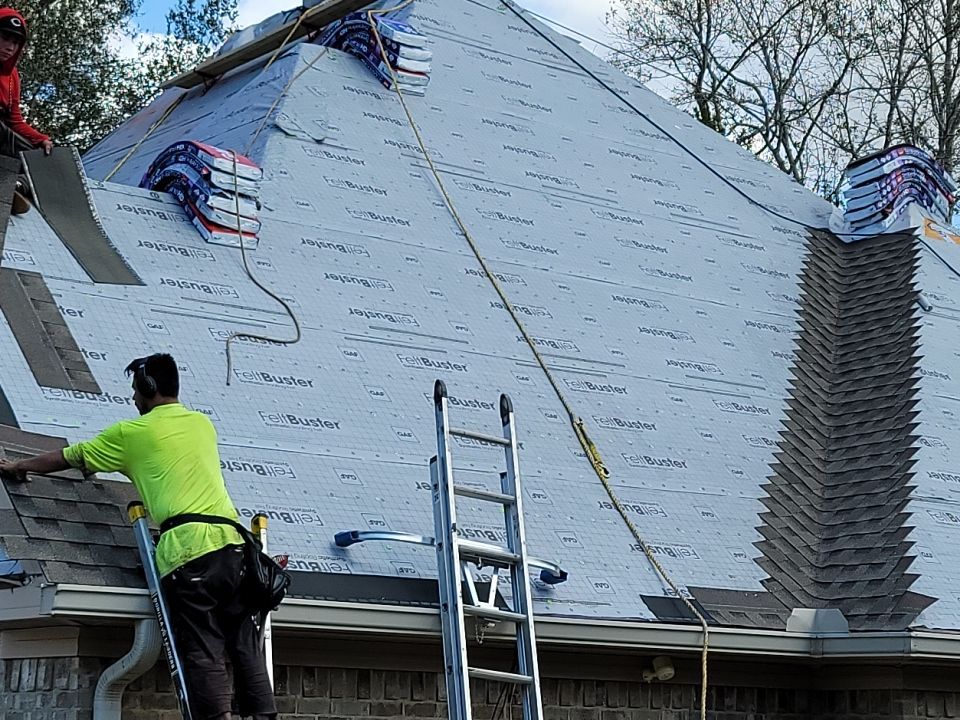Residential Roofing Installation using Roof Replacement by American Roofing & Construction LLC