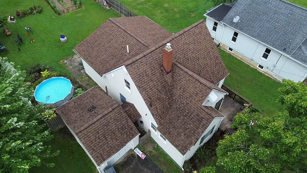 Atlas Pinnacle, Color, Burnt Hickory, Drip Edge, Color, Royal Brown by Eagle Eye Roofing