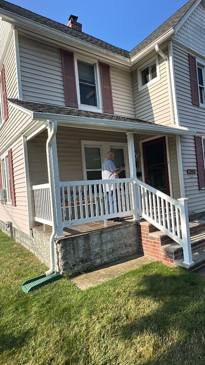 Reconfigure gutter and leader. by Above All Gutters