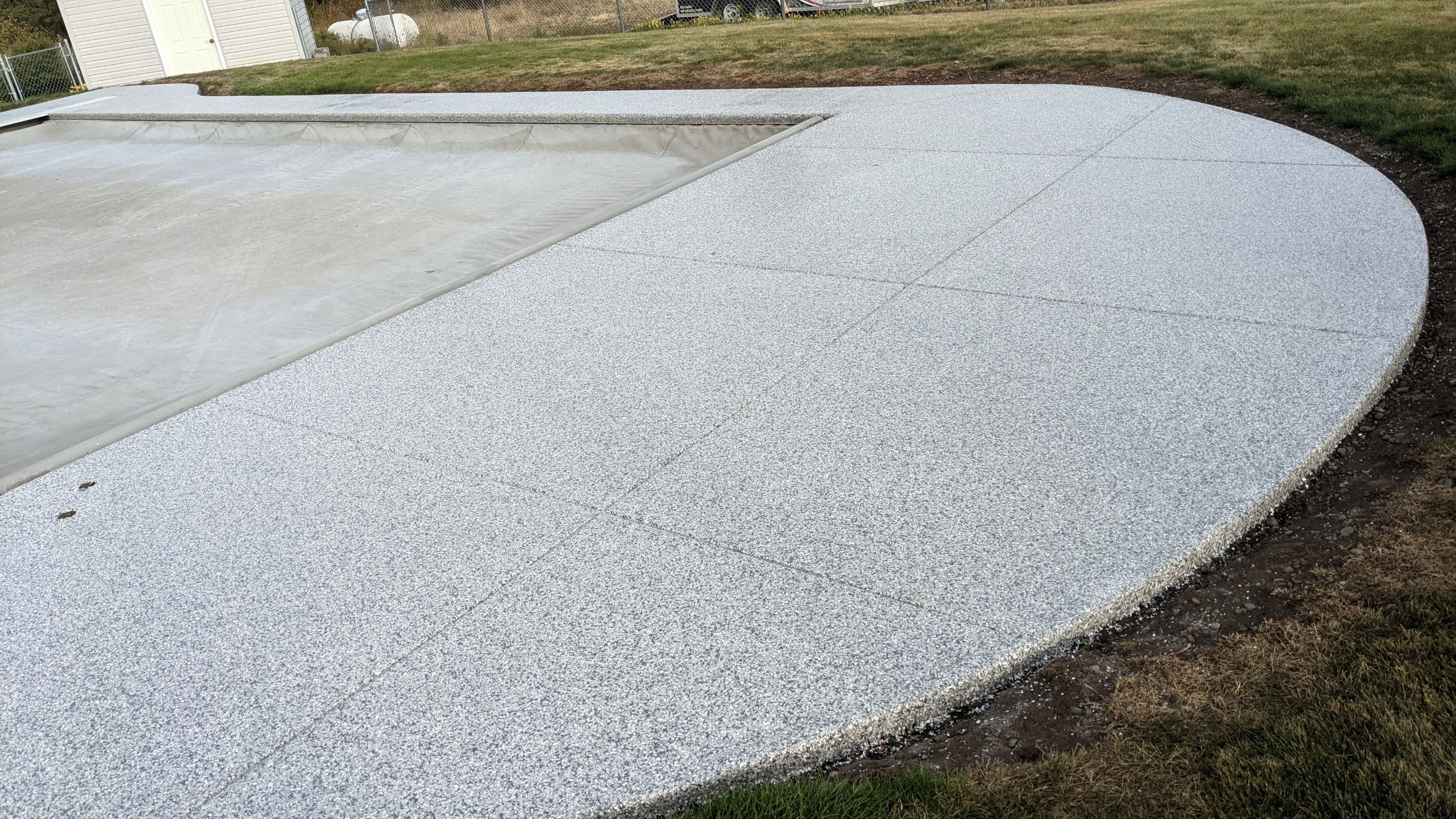 Pool Deck Transformation using Slate Stone by Croc Coatings, LLC