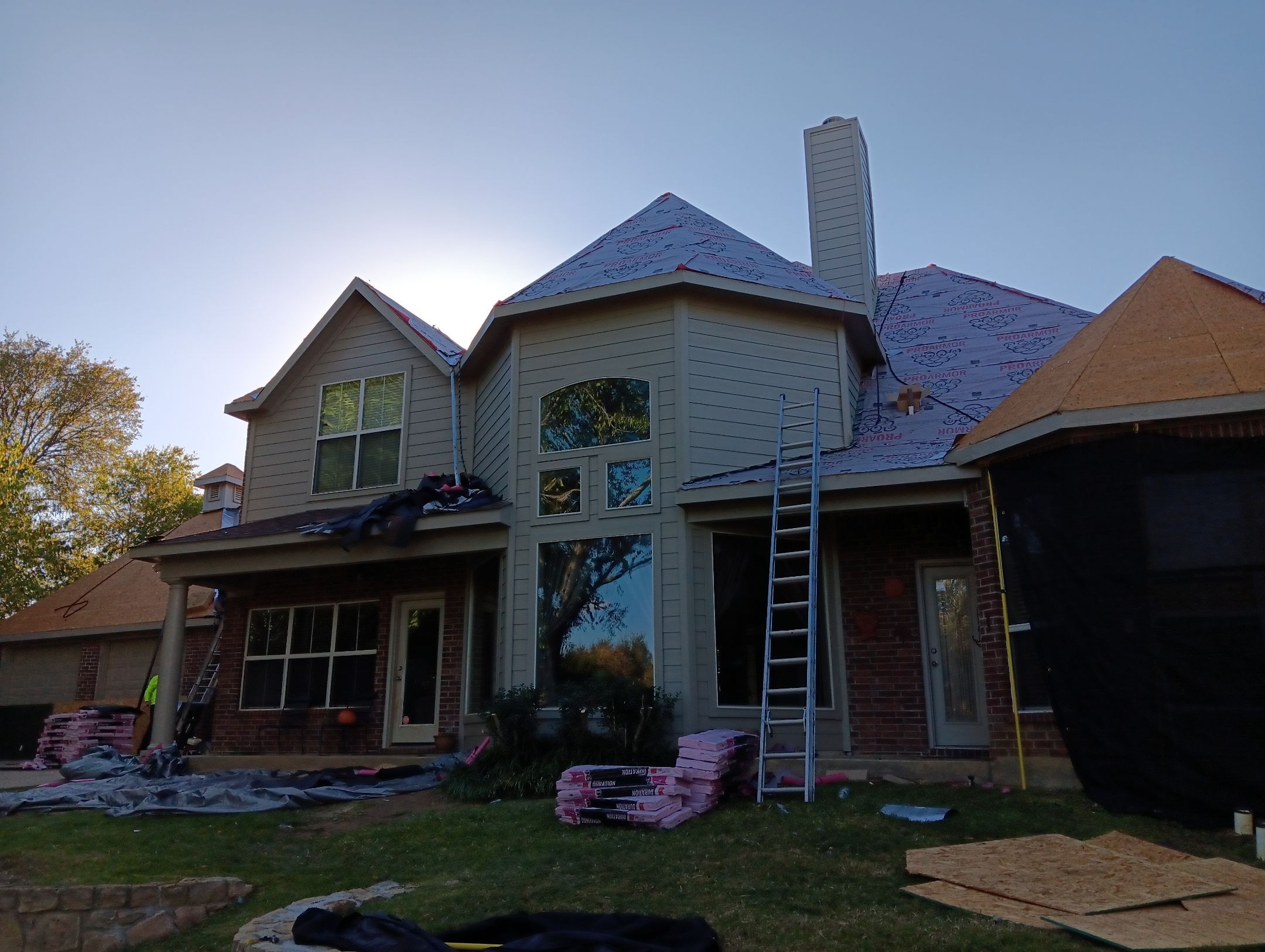 Insurance Claim Roof Paint and Gutters by Tex-Line Roofing