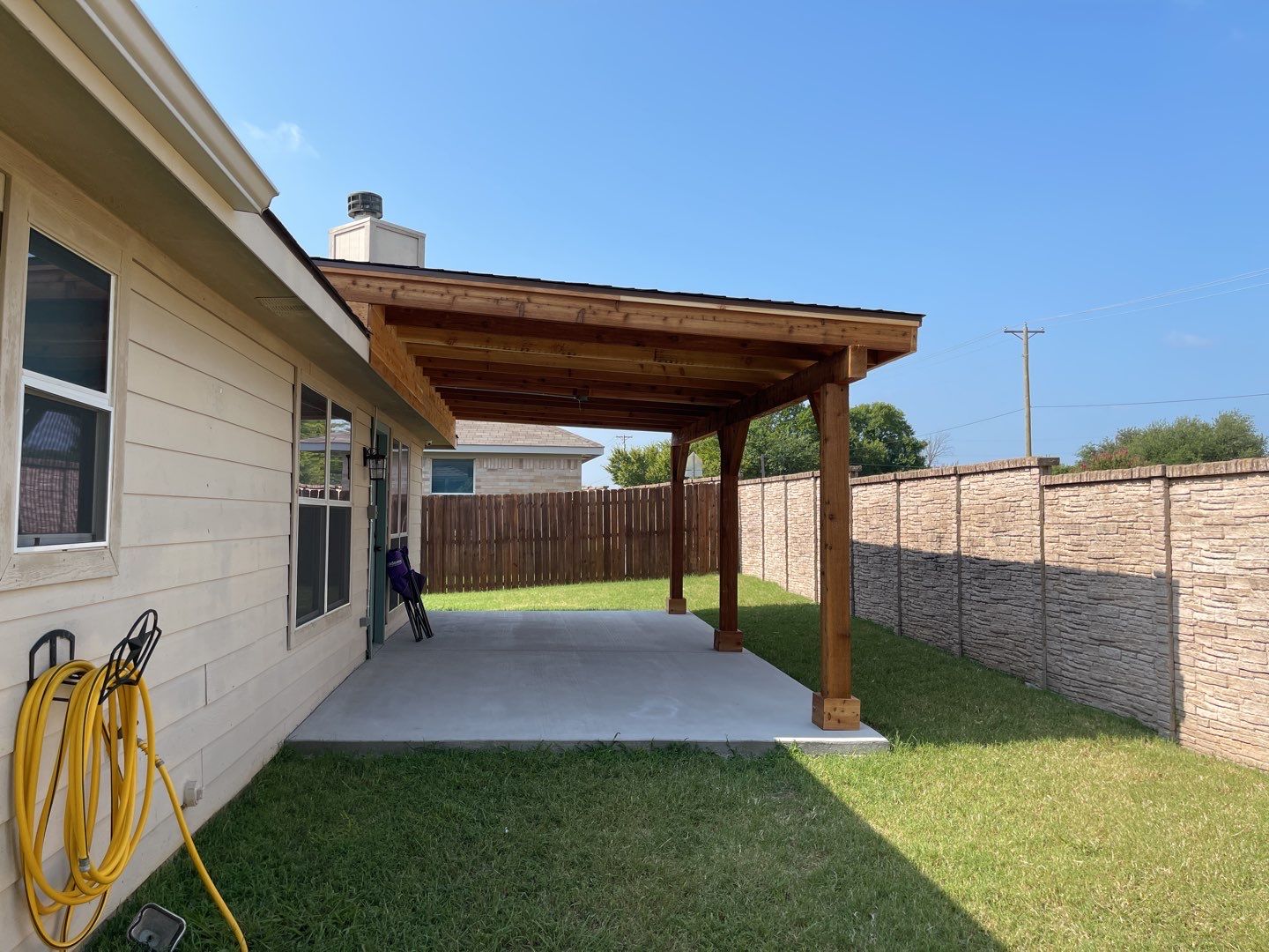 New Patio Addition for a current Client by First United Roofing & Construction