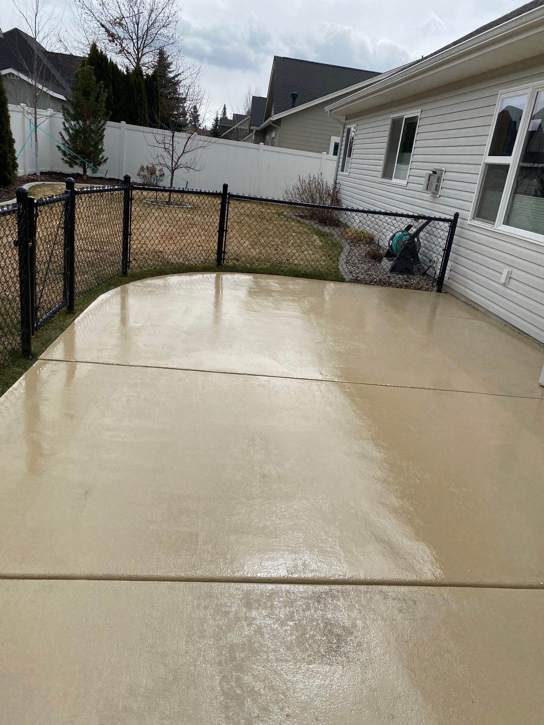 Patio and Walkway using Driftwood and the Penntek Evolution Flooring System by Croc Coatings, LLC