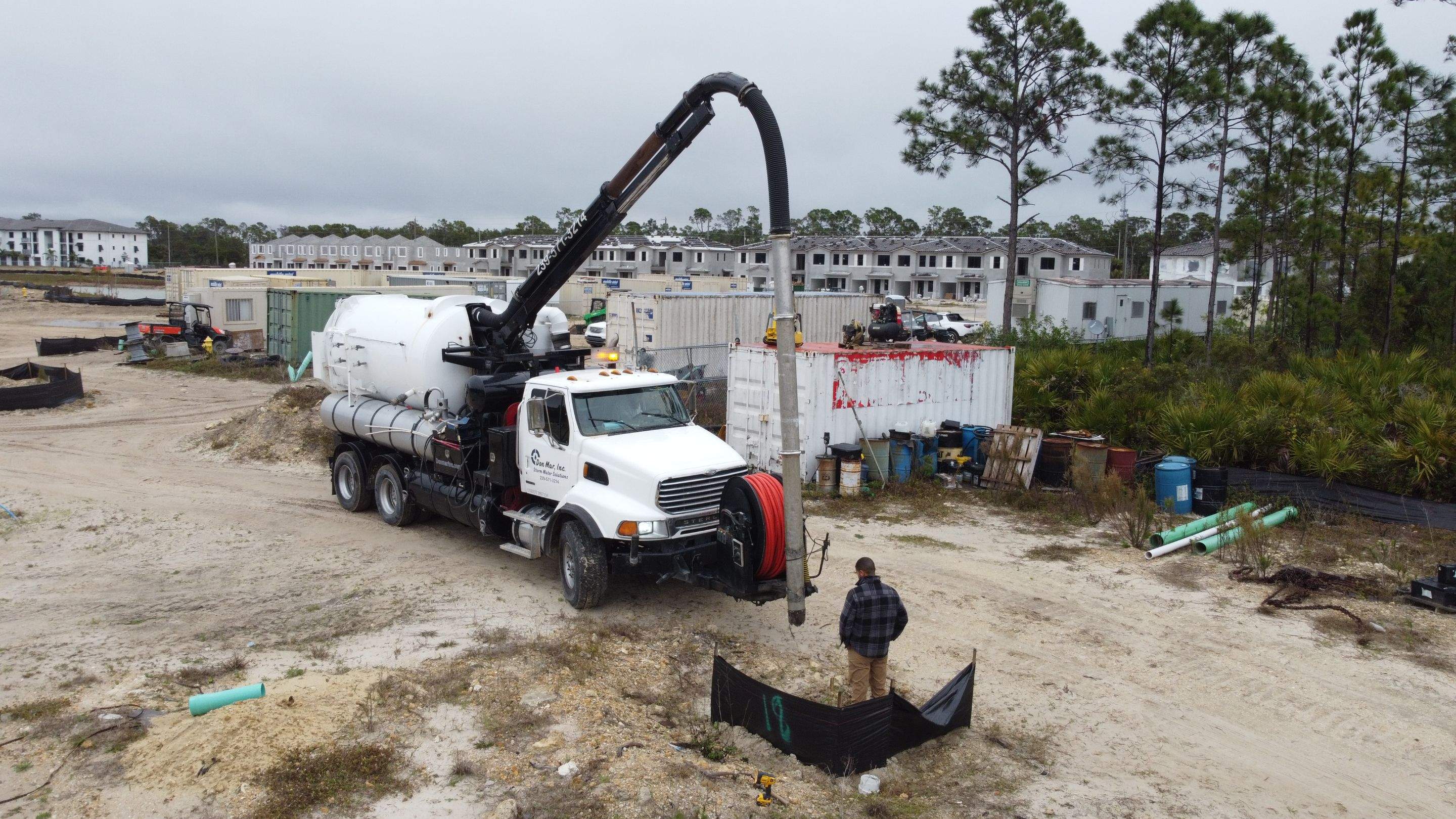 New Residential Construction Community Sewer System Cleaning by APS Power & Water
