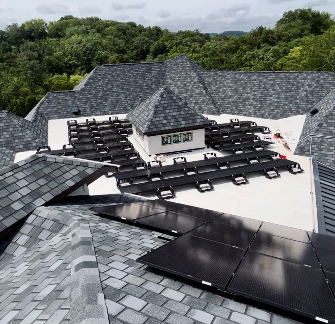 Project in Franklin by Green Wave Solar 