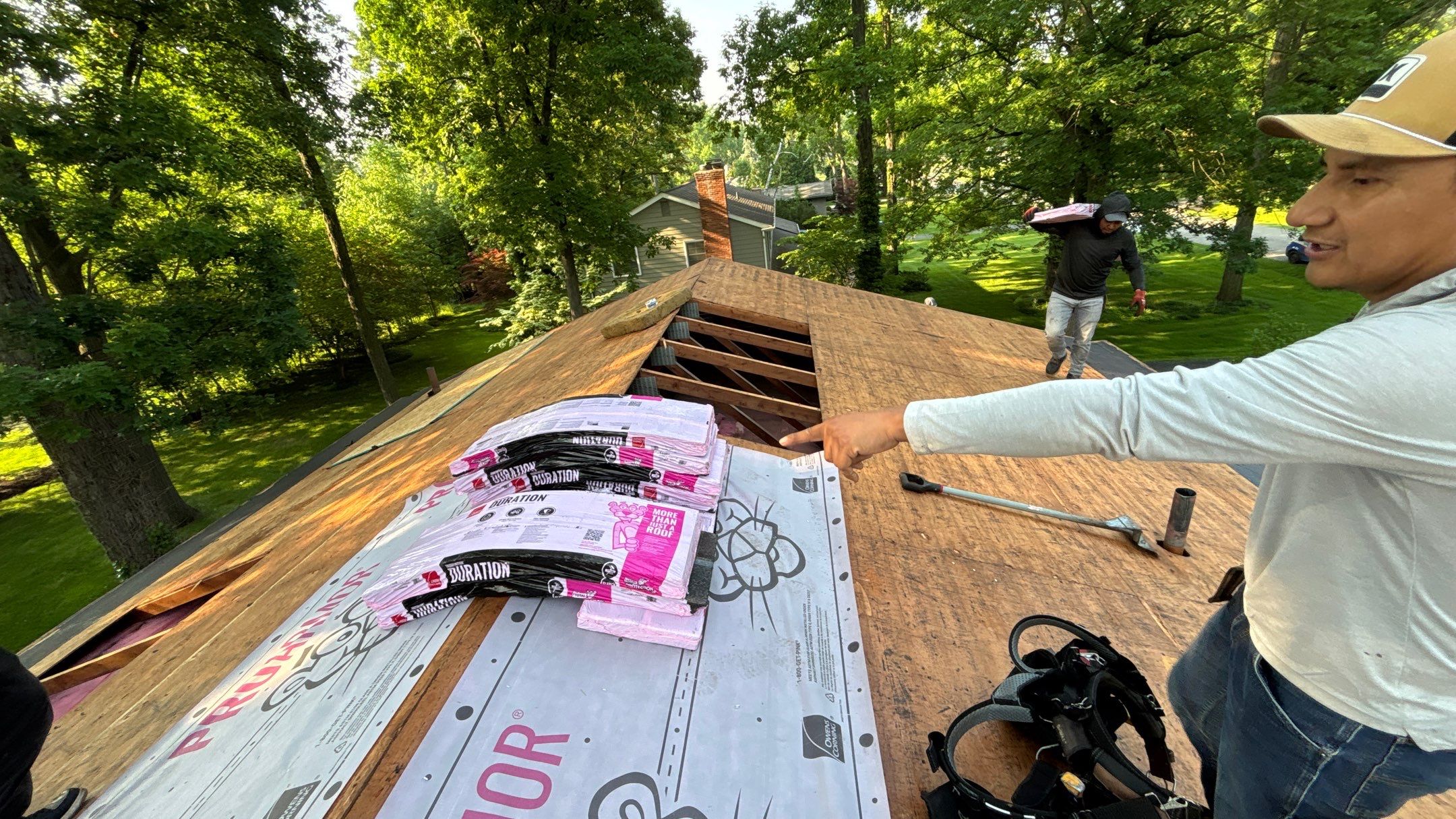 Roof Replacement using Owens Corning Teak by 180 Contractors