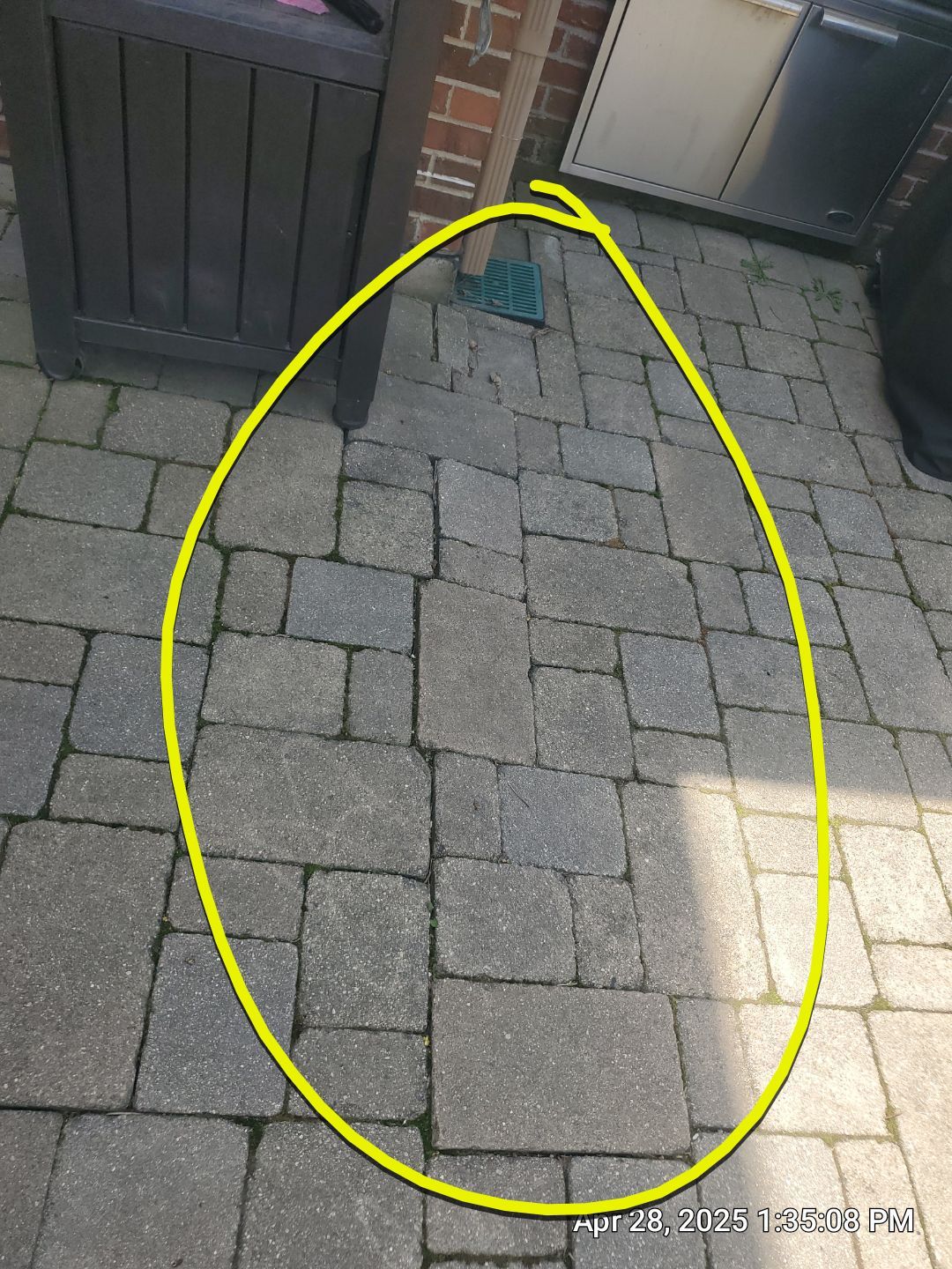 Brick paver repair, clean, seal and poly sanding by Northern Power Washing LLC.