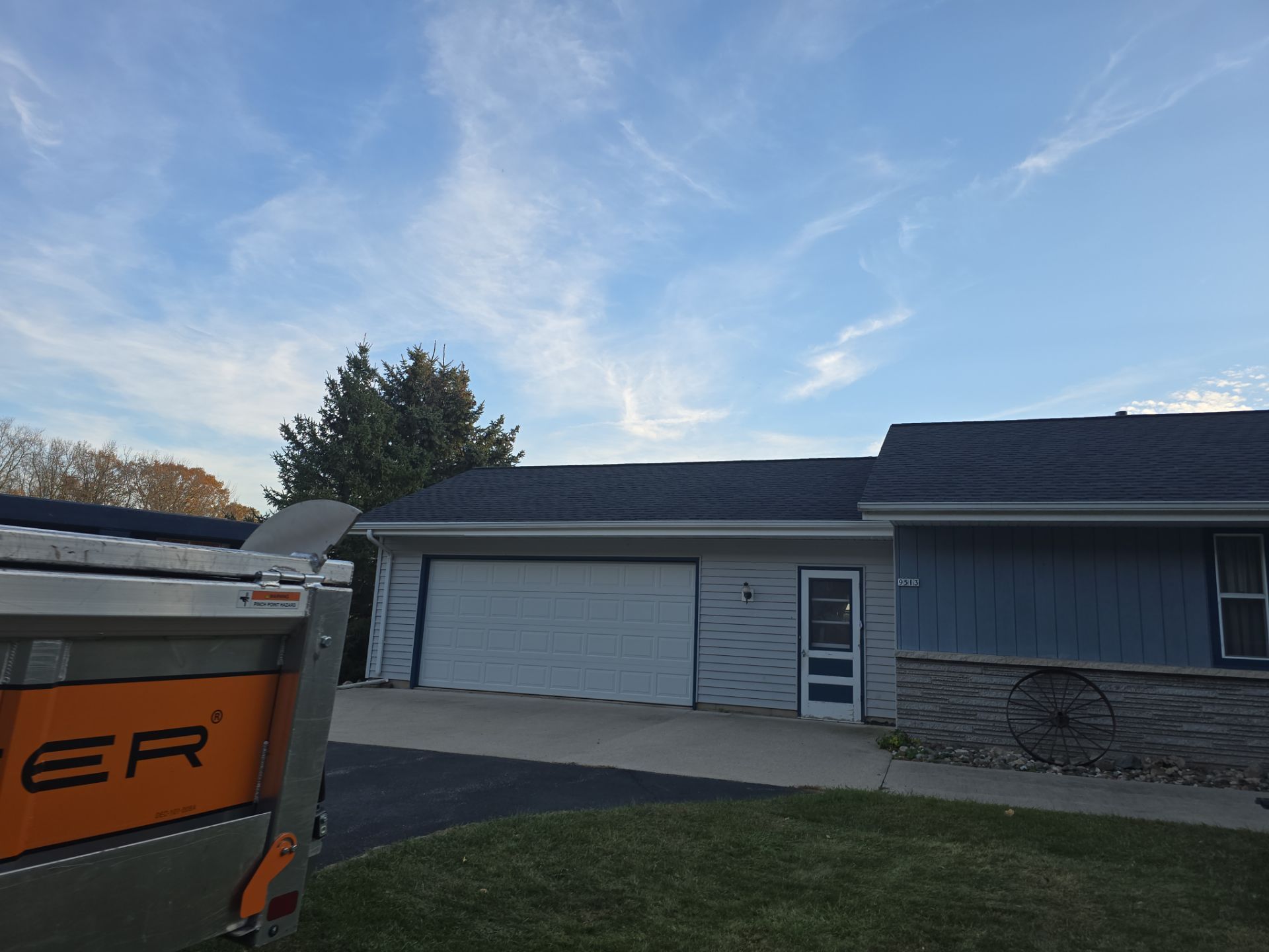 Residential Roofing Installation using GAF HDZ shingles and Gutter Replacement by Gellings Roofing and Siding LLC
