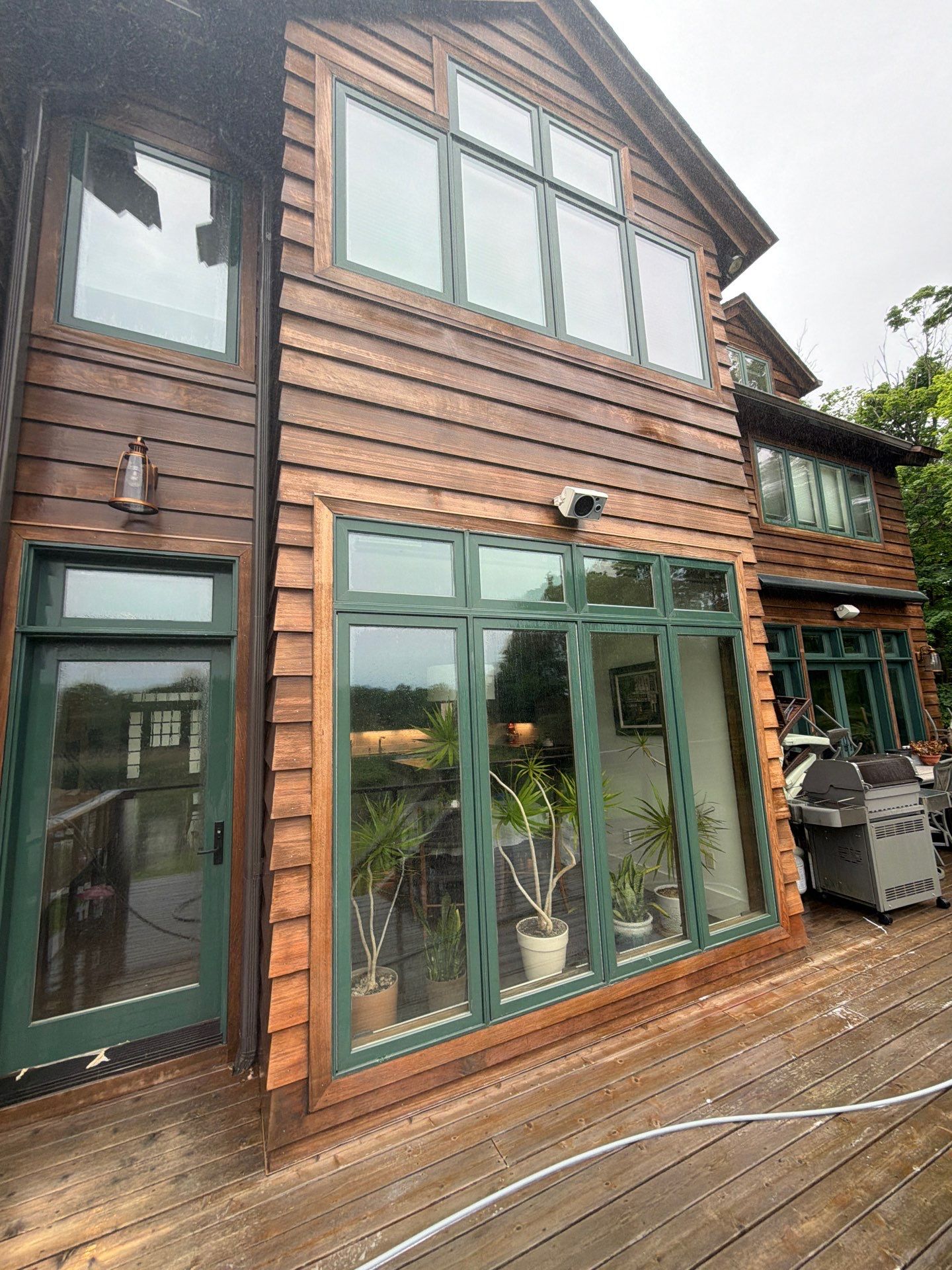 Exterior Powerwashing and Maintenance for a Teaneck Timber Home by Spectrum Painting, LLC