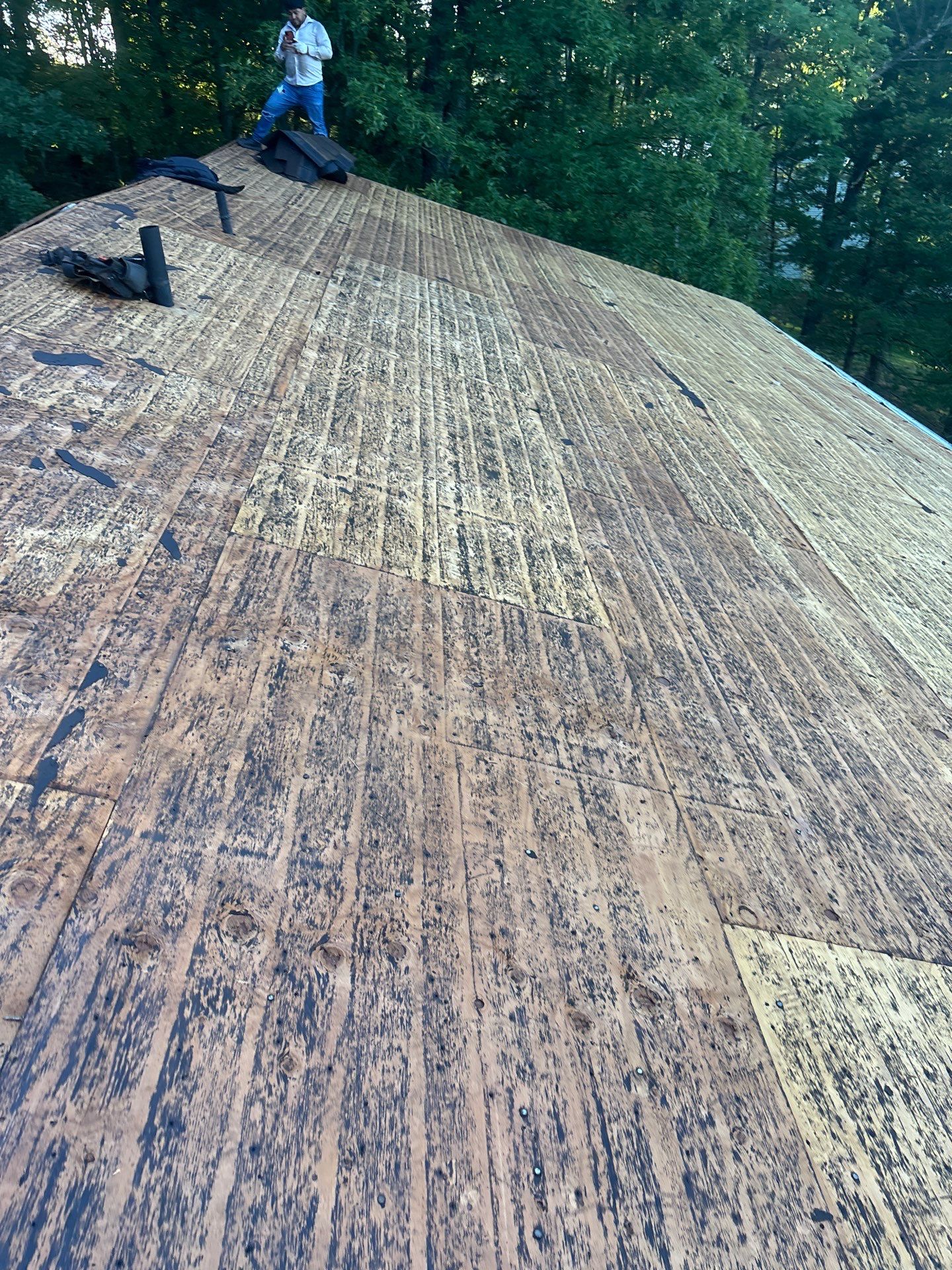 Residential Roofing Installation using GAF TImberline HDZ Hickory by Rainstoppers Roofing