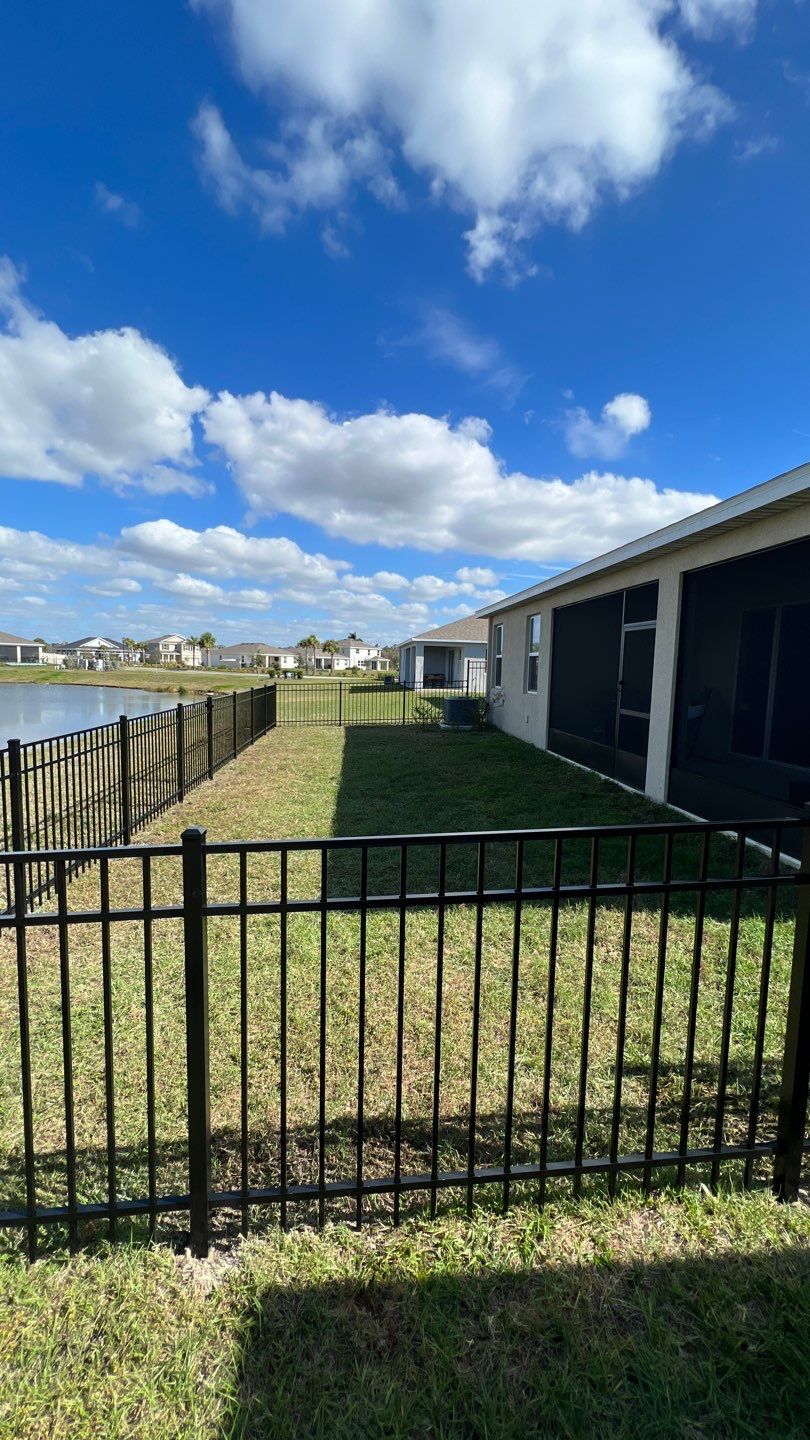 Aluminum Fence Installation using Black 3 Rail Aluminum Fence by Asap fence and gates, LLC
