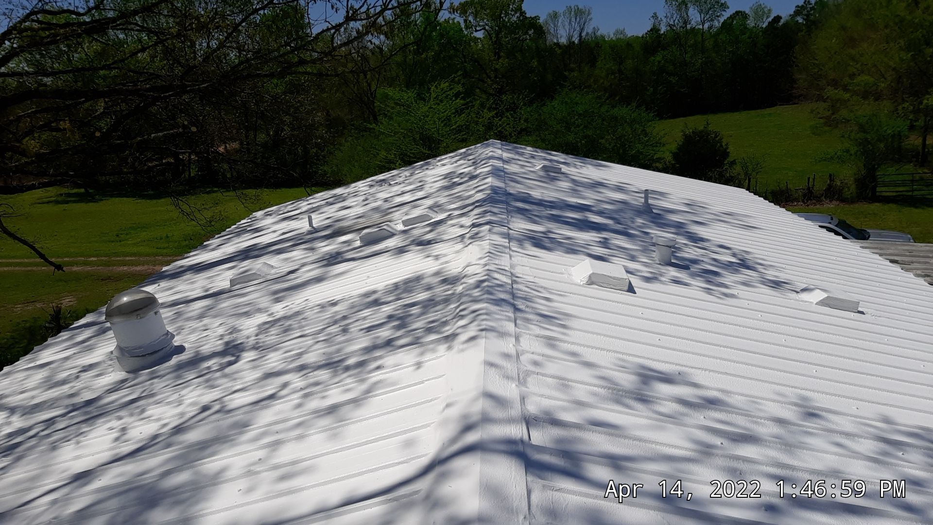 Commercial Roofing Installation using Aldocoat Coatings by Hostetler Roofing