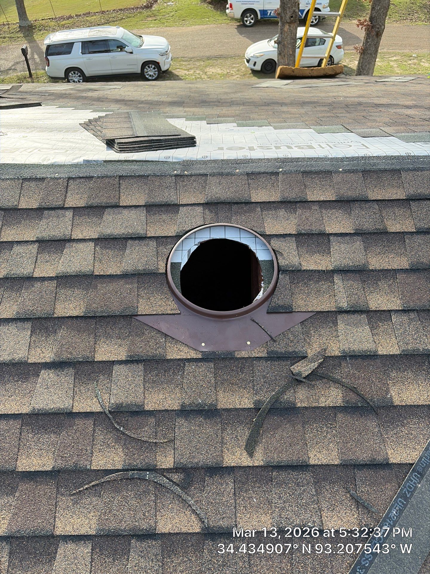 GAF Timberline UHDZ Shingle Roof Replacement and Decking Repair in Pearcy by Temple Roofing and Exteriors