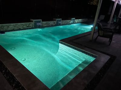 Geometric Pool with Paver Decking