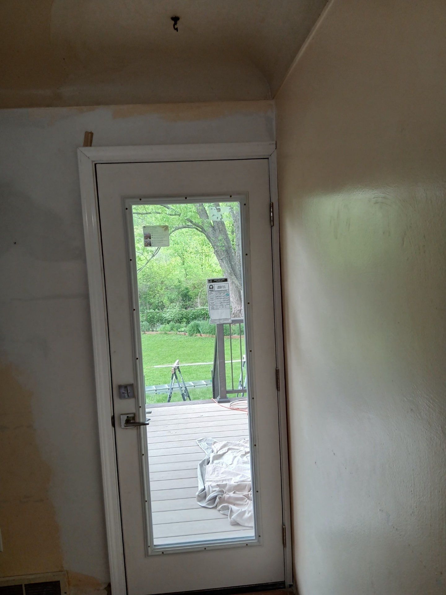 Deck and door install by Cousins Roofing Siding & Decks