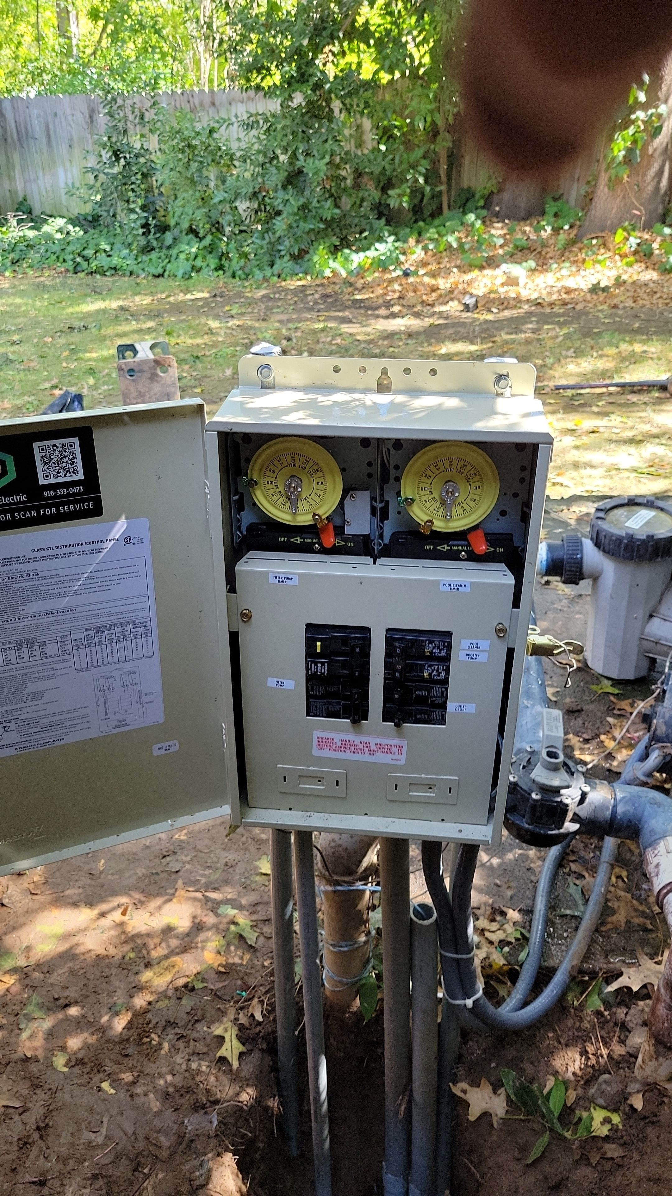 Pool sub panel replacement by Peach Electric Inc