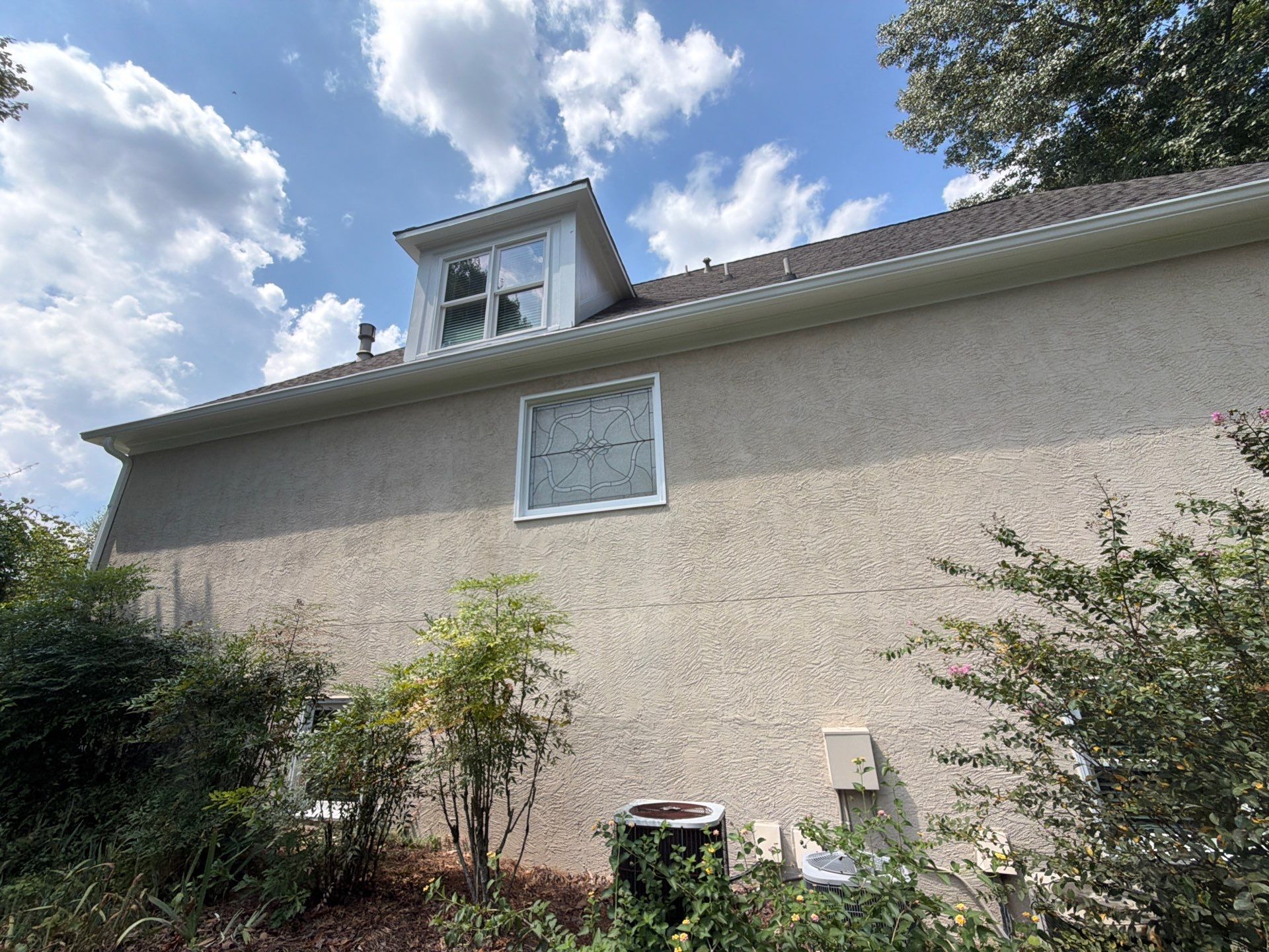 Multi-Story Stucco Home Exterior Painting and Garage Refresh in Marietta by Swift Home Renovations 