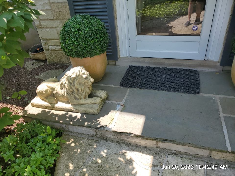 natural stone cleaning using Algaecide, soft wash soap by Northern Power Washing LLC.