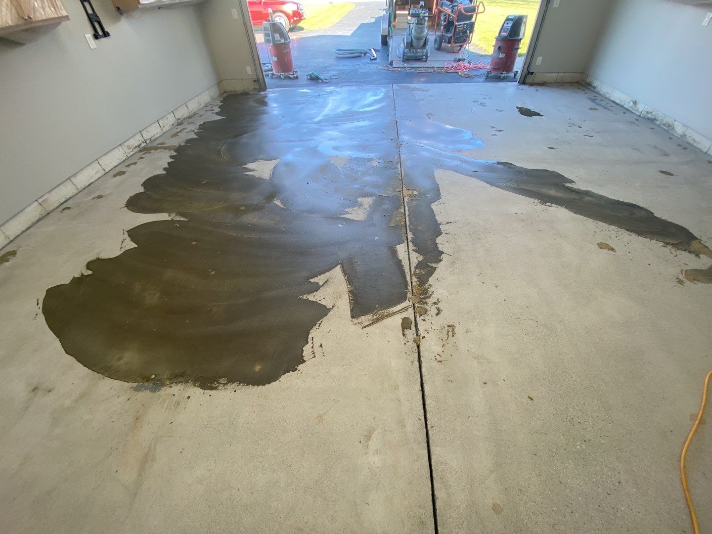 Garage Floor with Stairs using Buckeye and Slate Stone by Your1DayFloor.com