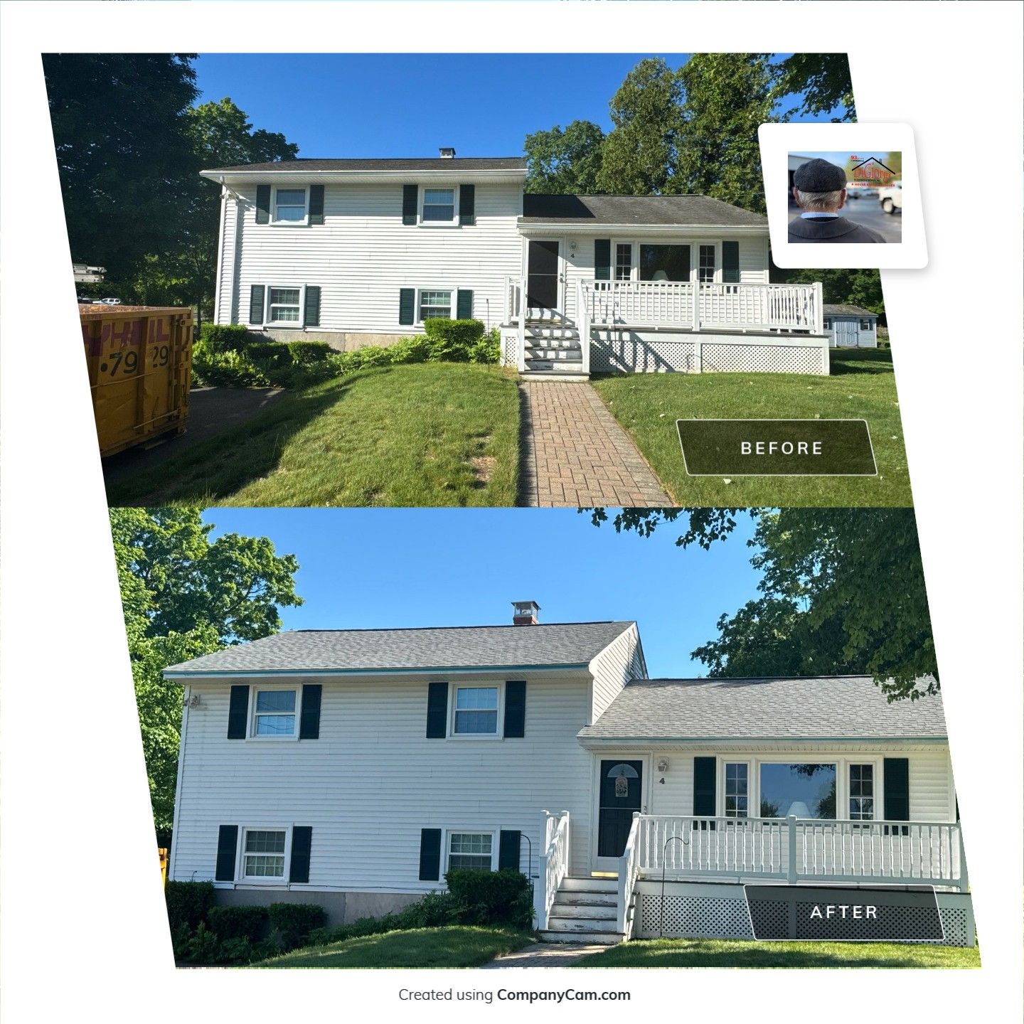 Beautiful new asphalt shingles on a roof in Vernon! by DiGiorgi Roofing and Siding Inc