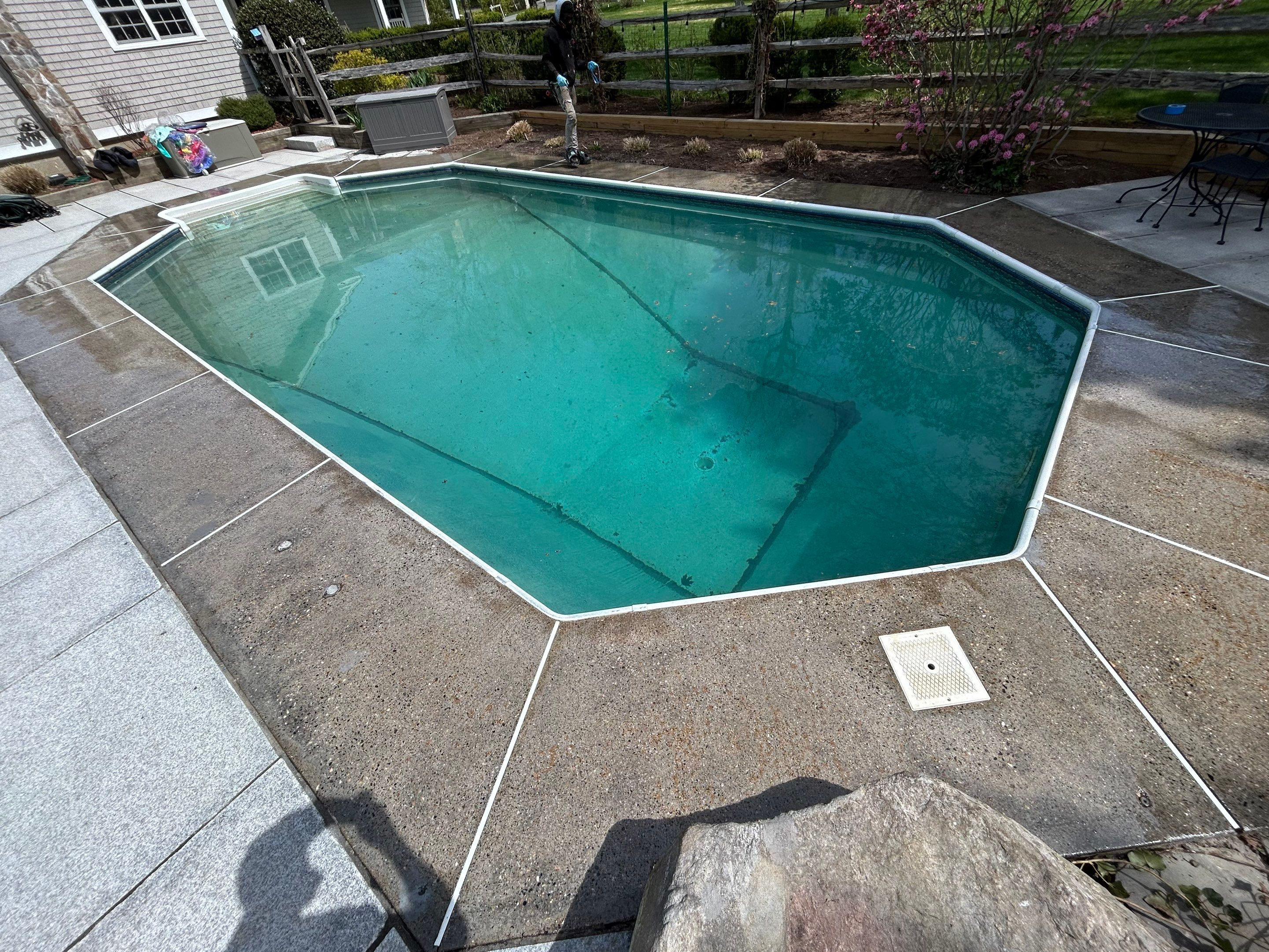 Poolside Concrete Floor Coating by DiGiorgi Roofing and Siding Inc