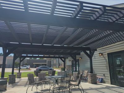 Exterior Painting in Tyler, TX | Front Porch in Elegant Black