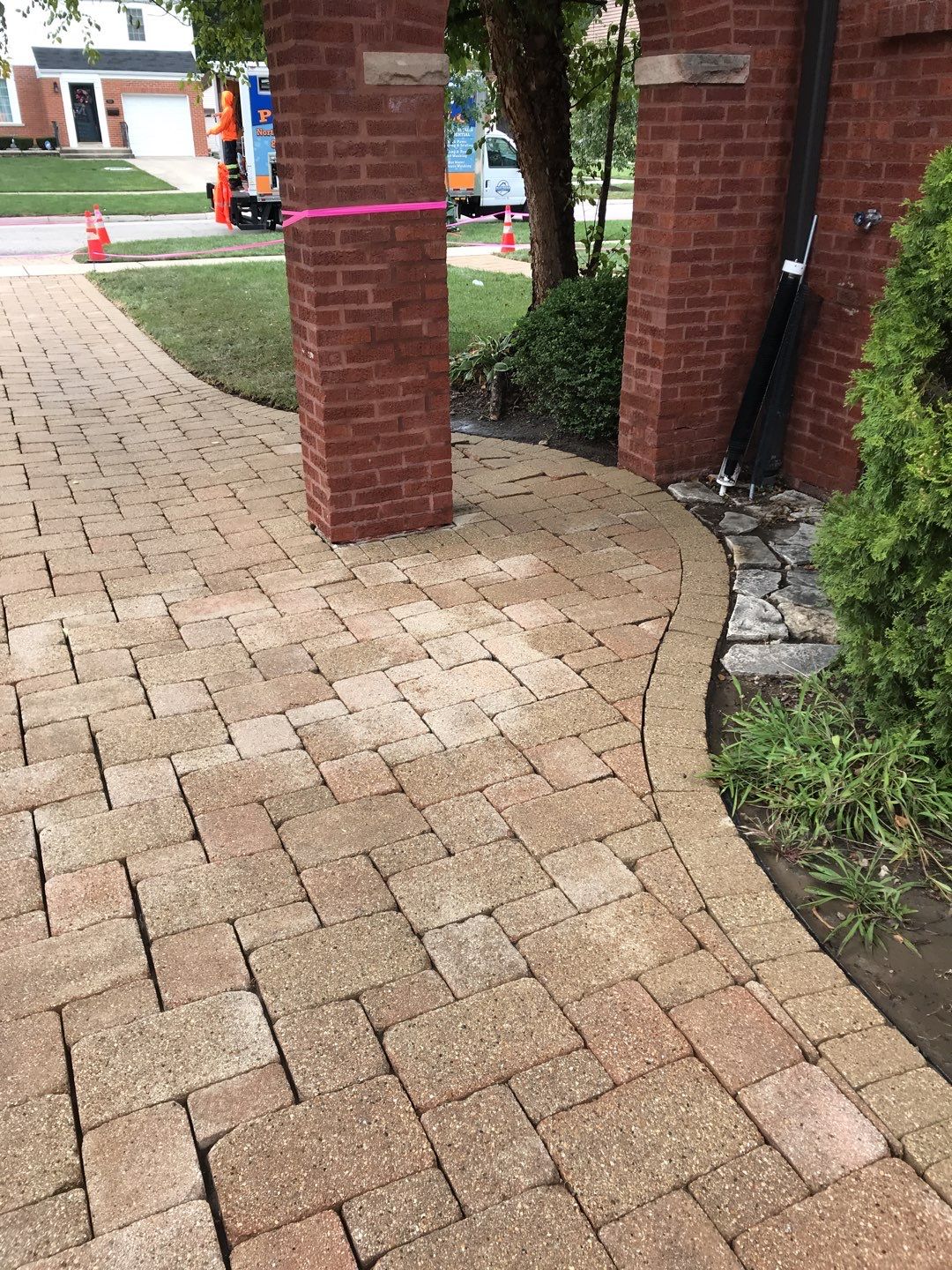 Brick paver clean, sand and seal.  using Surebond SB-1300 by Northern Power Washing LLC.