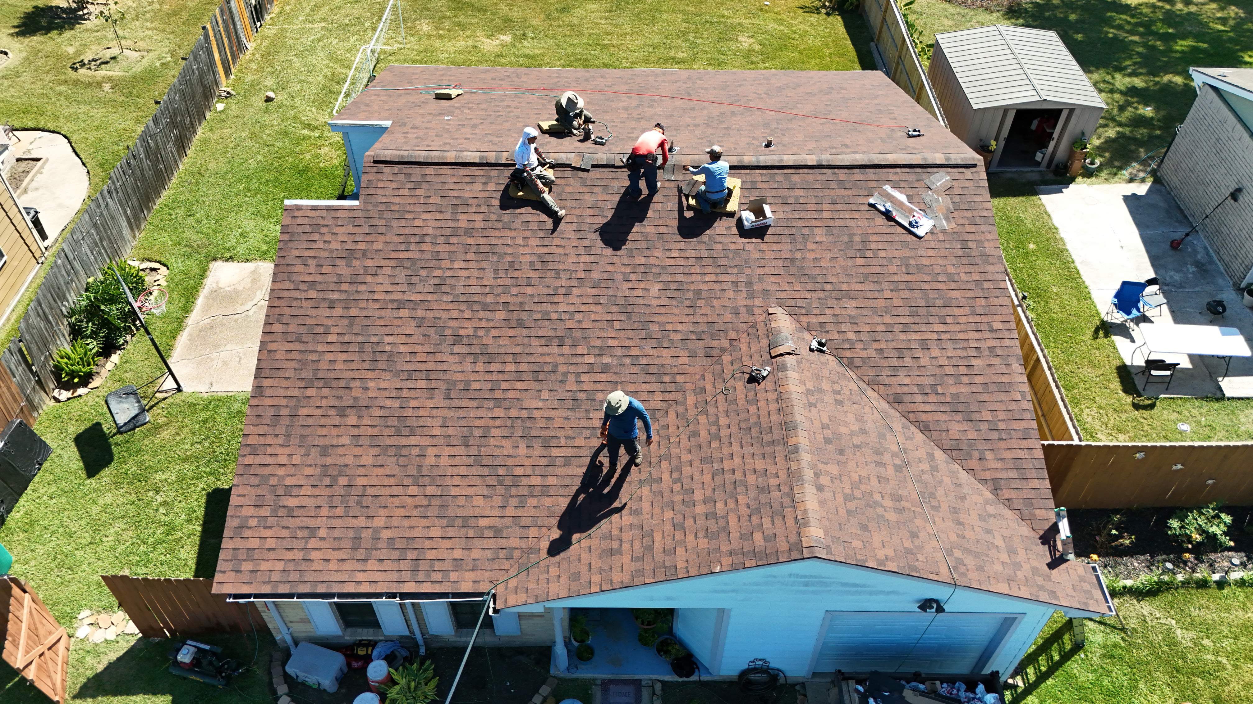 Cedar-Brown Shingle Roof Replacement — East Houston, TX by PL Roofing & SB Roofing, LLC.