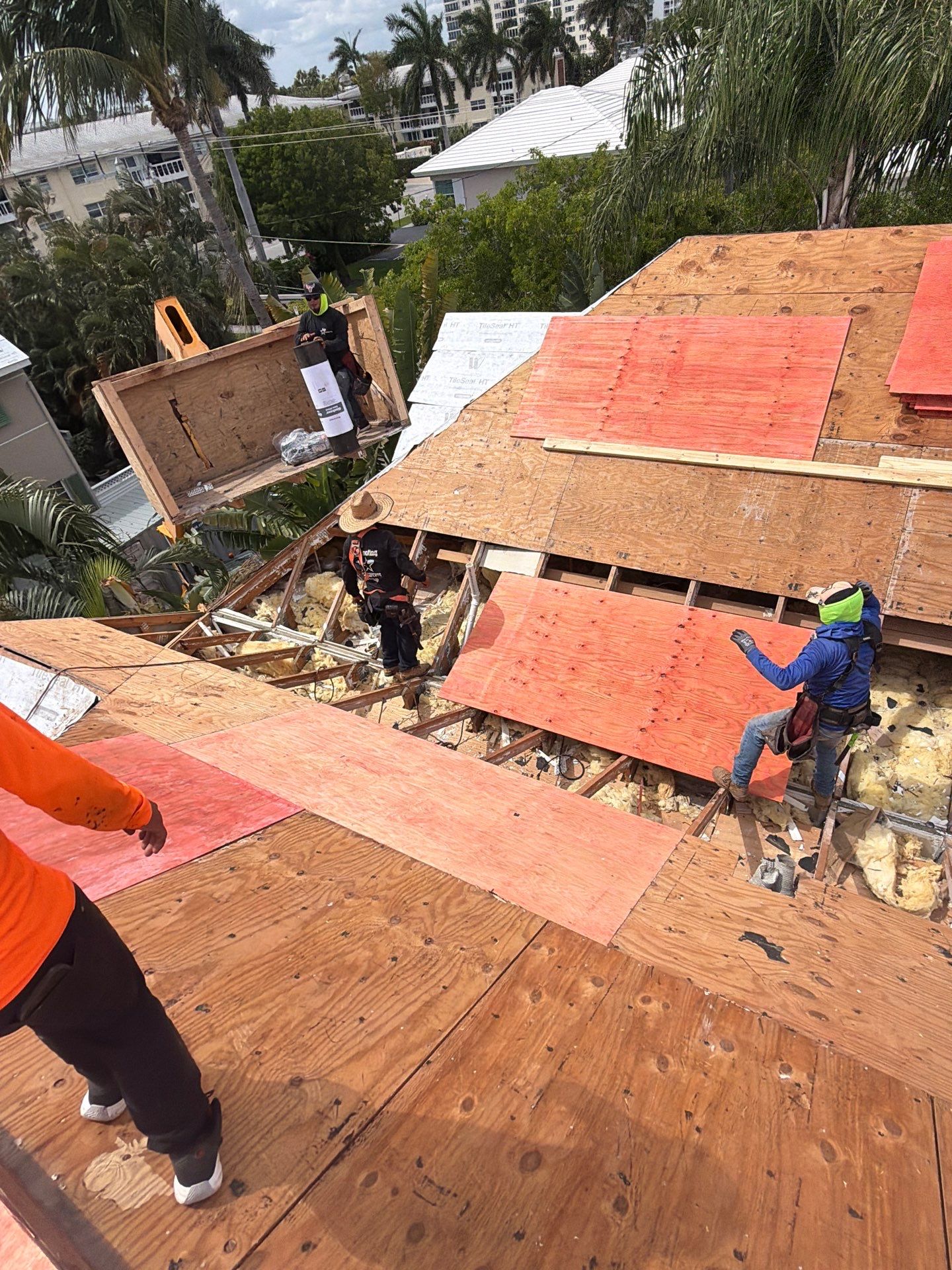 Delray Beach Tile Roof Replacement with Hurricane Strap Reinforcement by Aastro Roofing