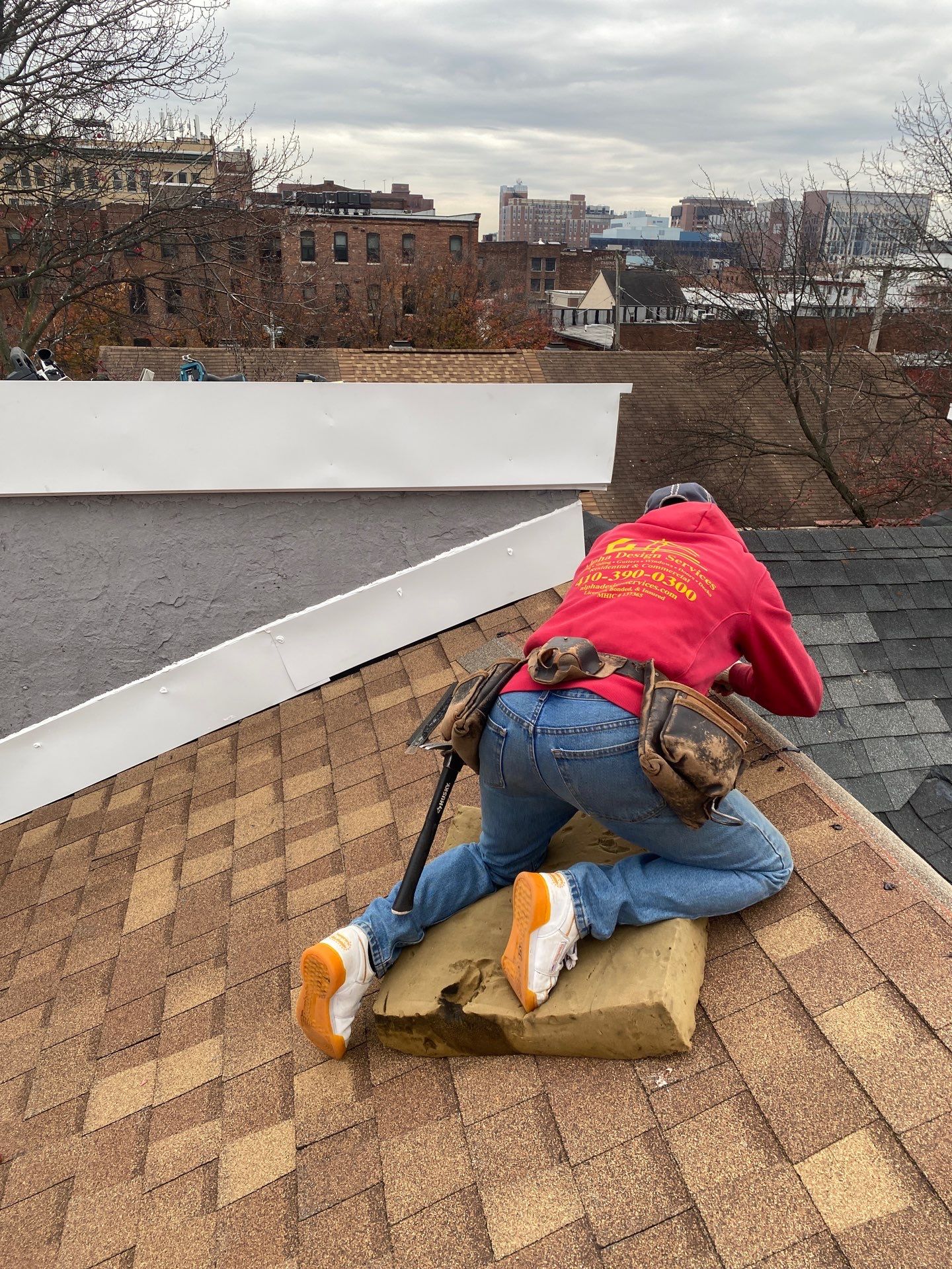 Residential Roofing Installation using Landmark Shingles by Alpha Design Services