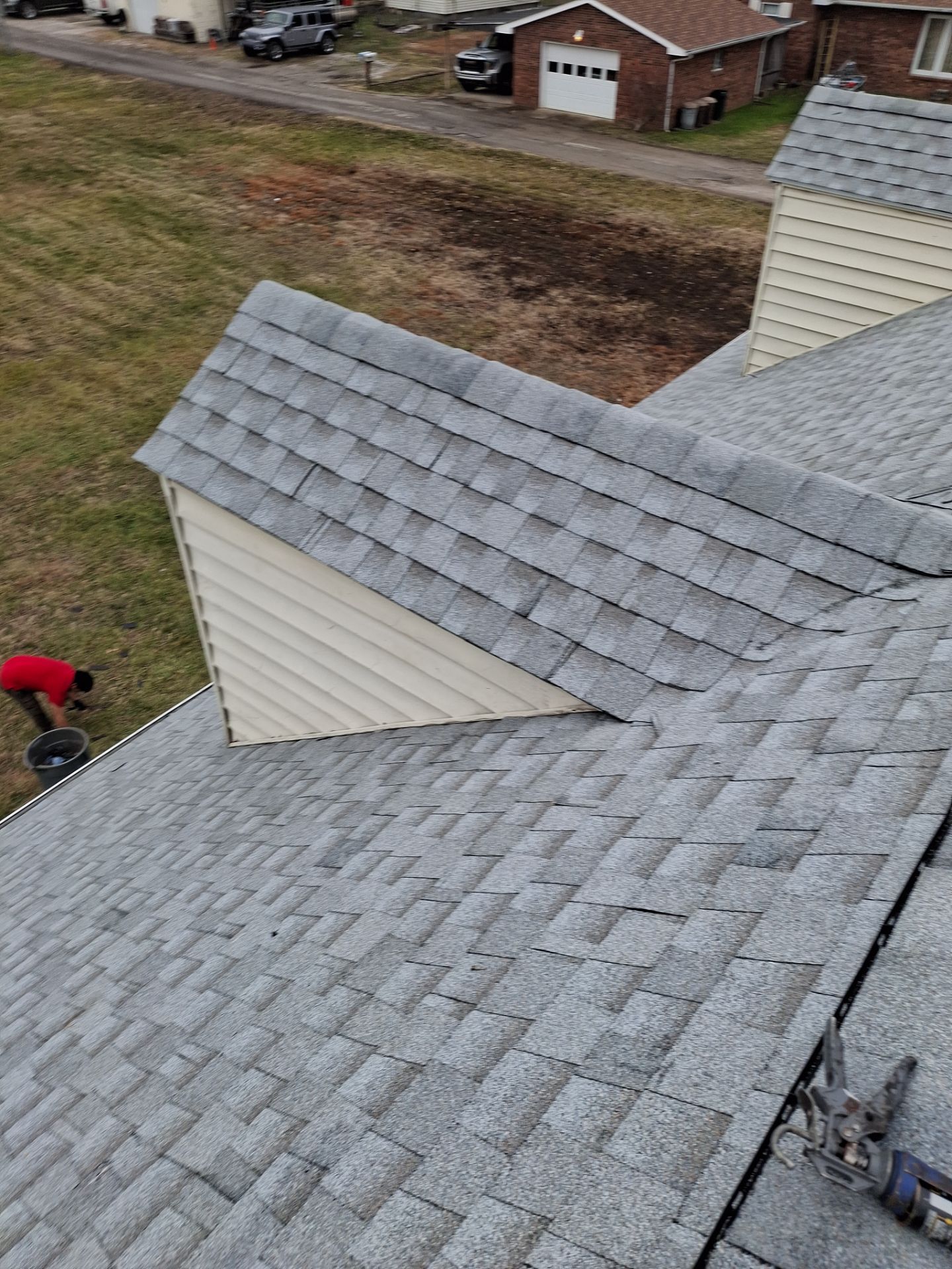 Residential Roofing Installation using GAF Timberline HDZ Fox Hollow Grey by Rainstoppers Roofing