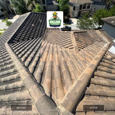 Barrel Tile Roof Cleaning