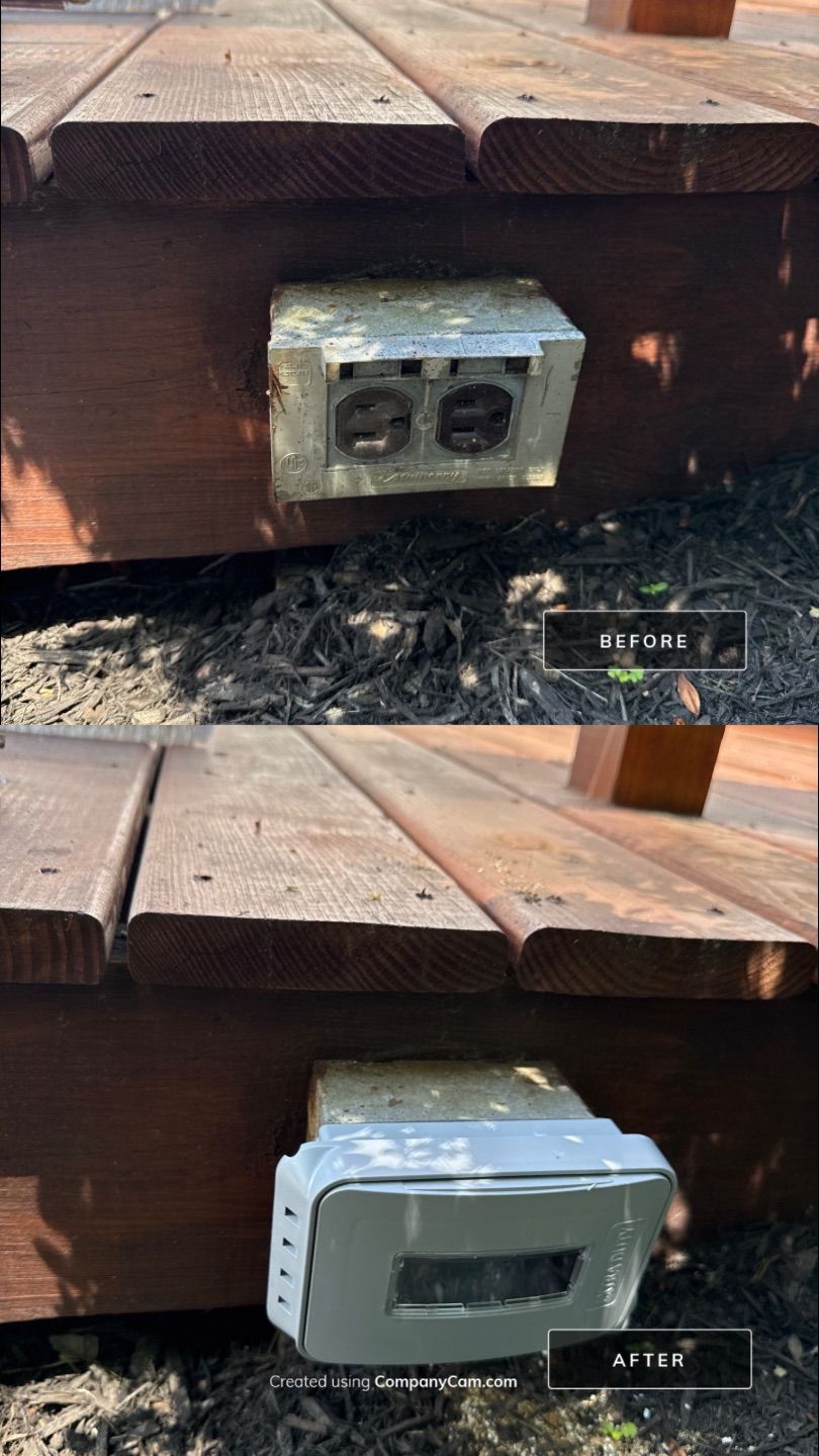 Outdoor Weatherproof Receptacle & In-Use Cover Upgrade by Spartan Home Pros
