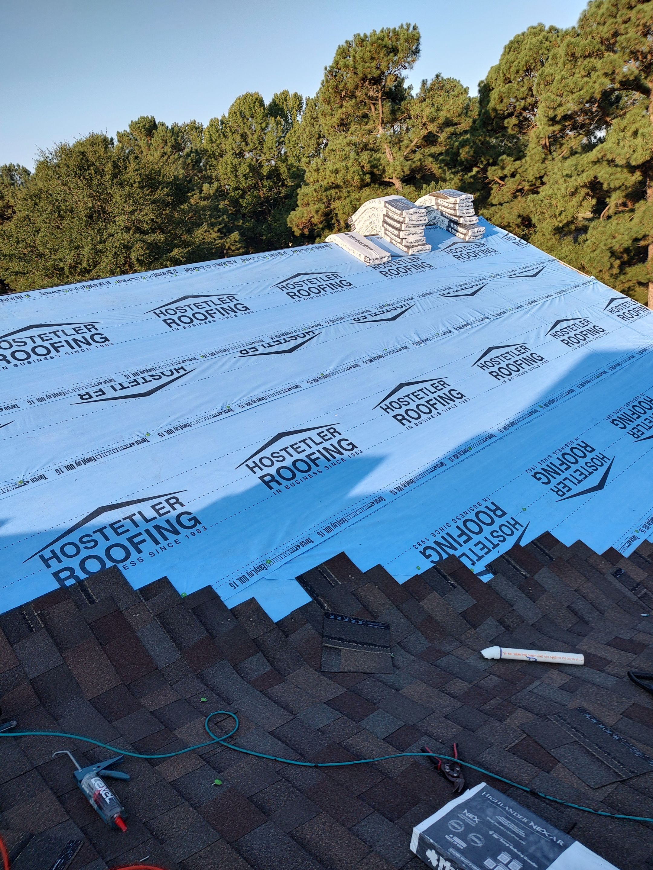 Residential Roofing Repair using Malarkey Highlander: Natural Wood by Hostetler Roofing