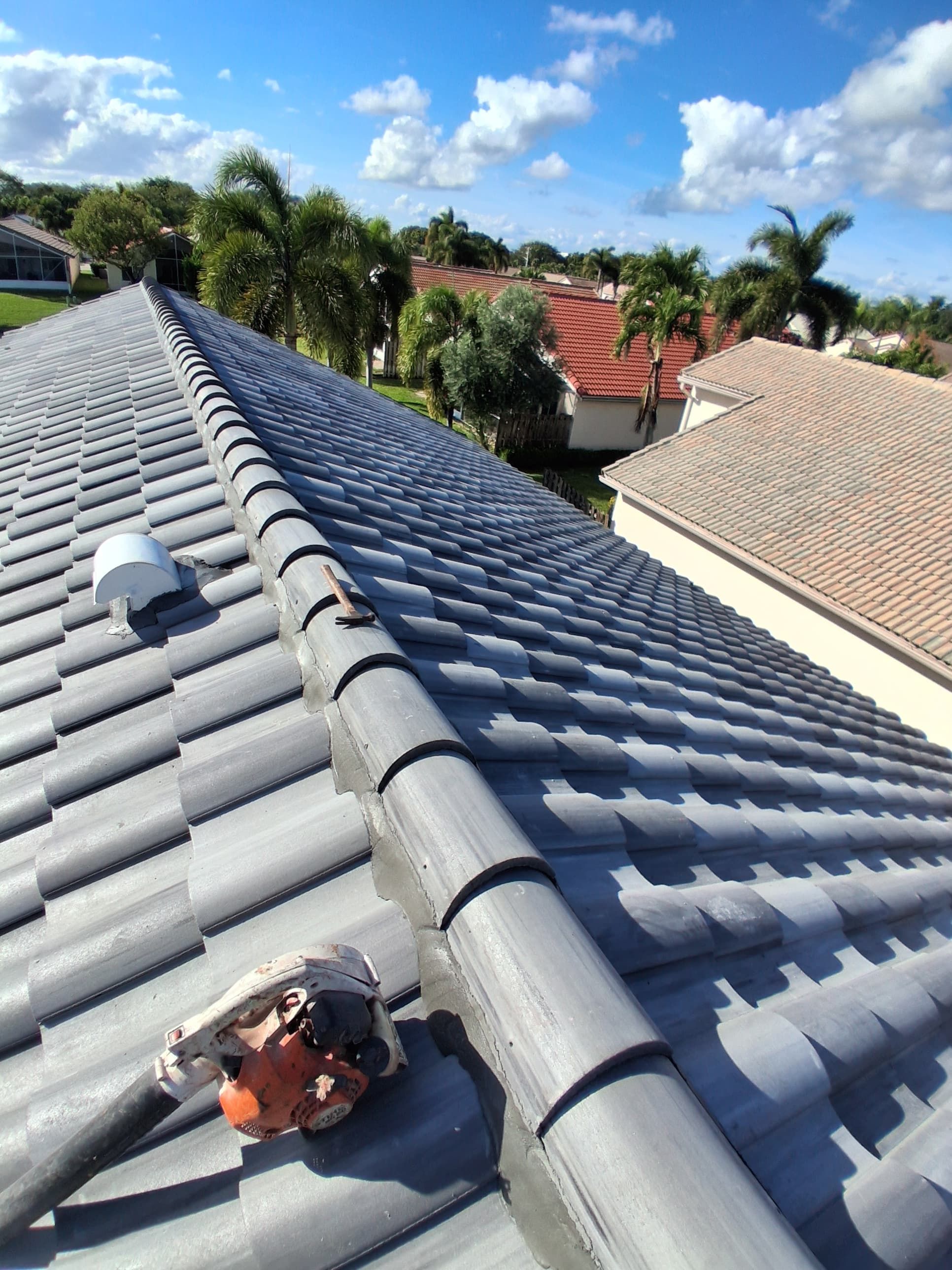 Residential Concrete Tile Roof Replacement and Fascia Repair in Boca Raton by Aastro Roofing