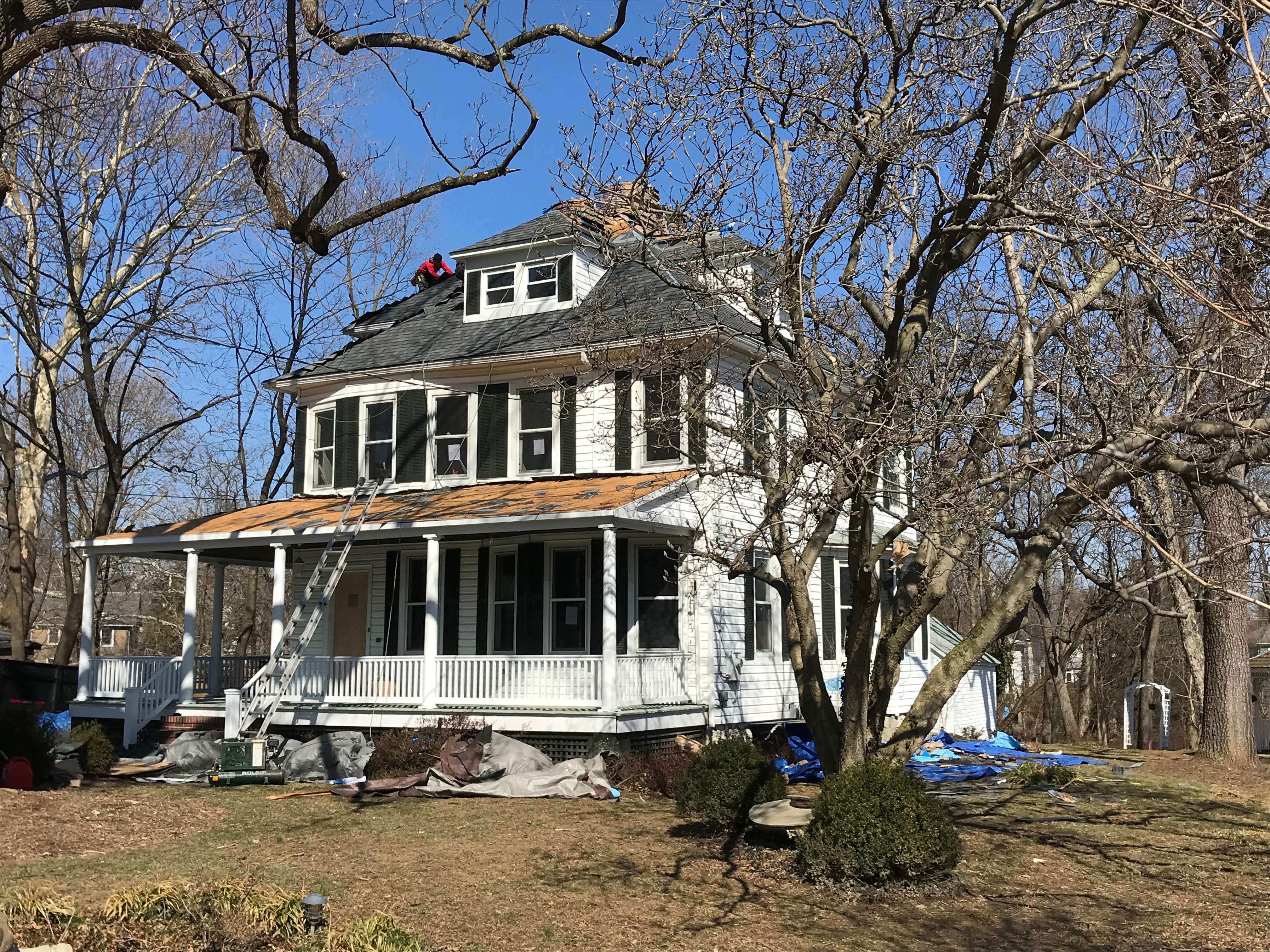Residential Roofing Installation using Max Def Pewterwood by Alpha Design Services