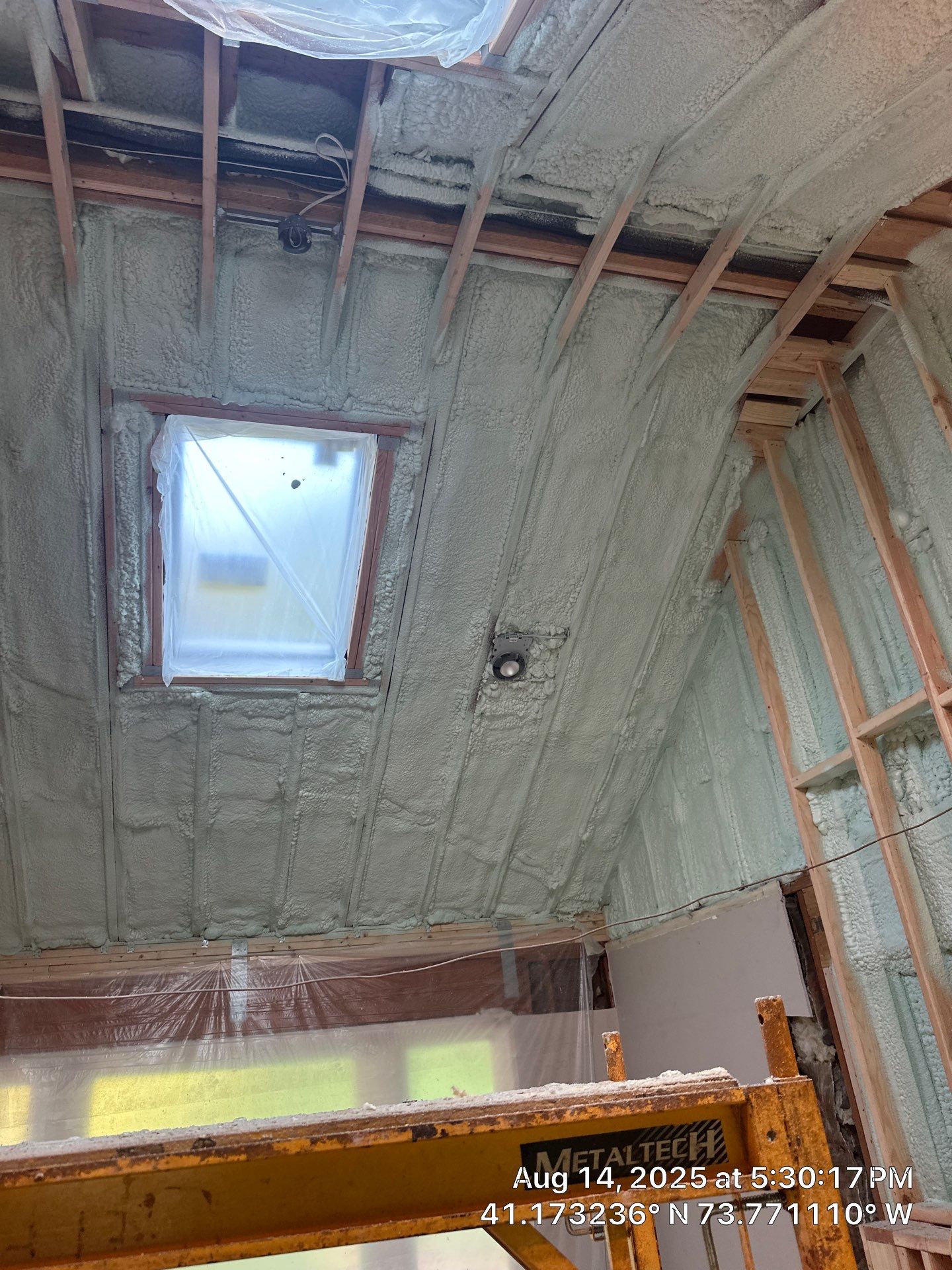 Cathedral Ceiling using Closed Cell Spray Foam by NYS Foam & Energy