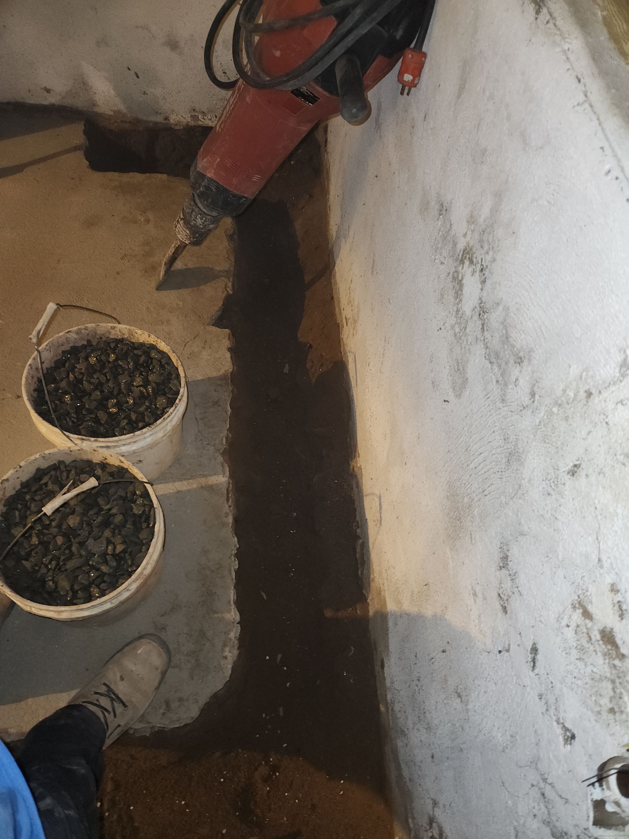 Interior French Drain & Mold Remediation in Mt Tabor NJ by Pure Service Pro, LLC 