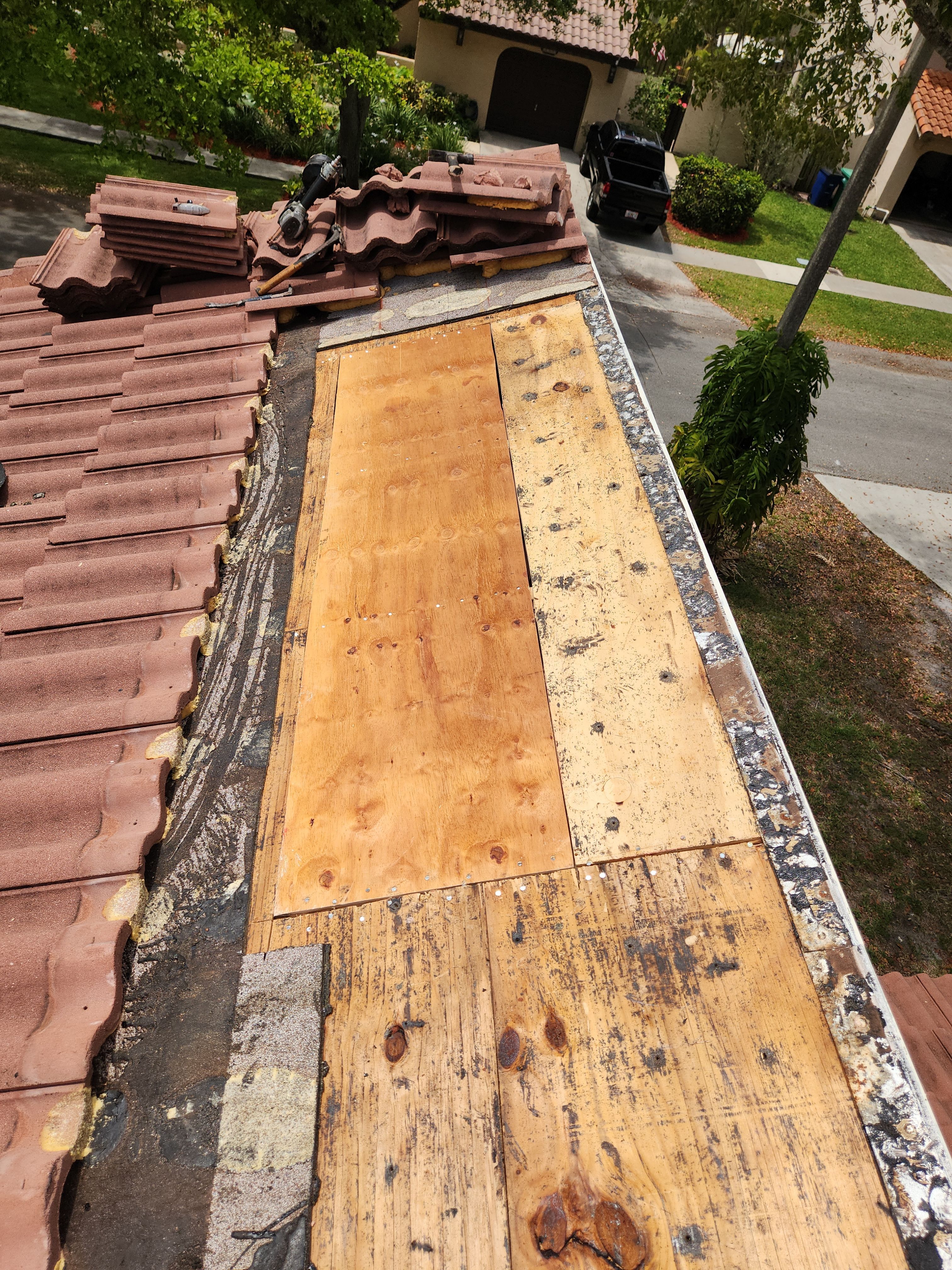 Clay Tile Roof Leak Repair and Sheathing Replacement in Hollywood by Aastro Roofing