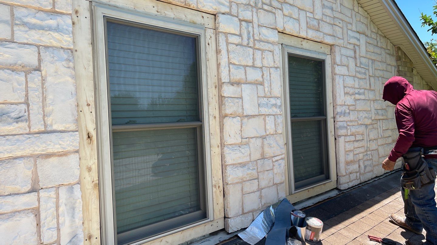 Leak Repair over Master Bedroom and Bathroom by Tex-Line Roofing