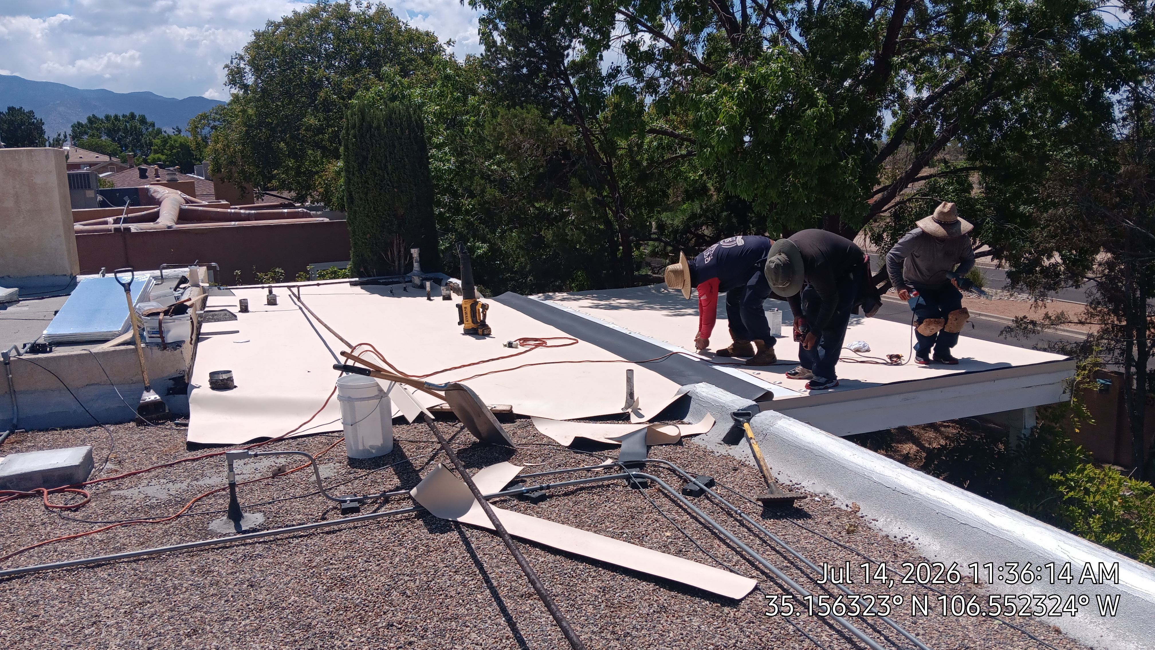 Albuquerque TPO Roof Replacement in the Northeast Heights EPS Slope and Custom Skylights by Doyle Roof Masters Inc