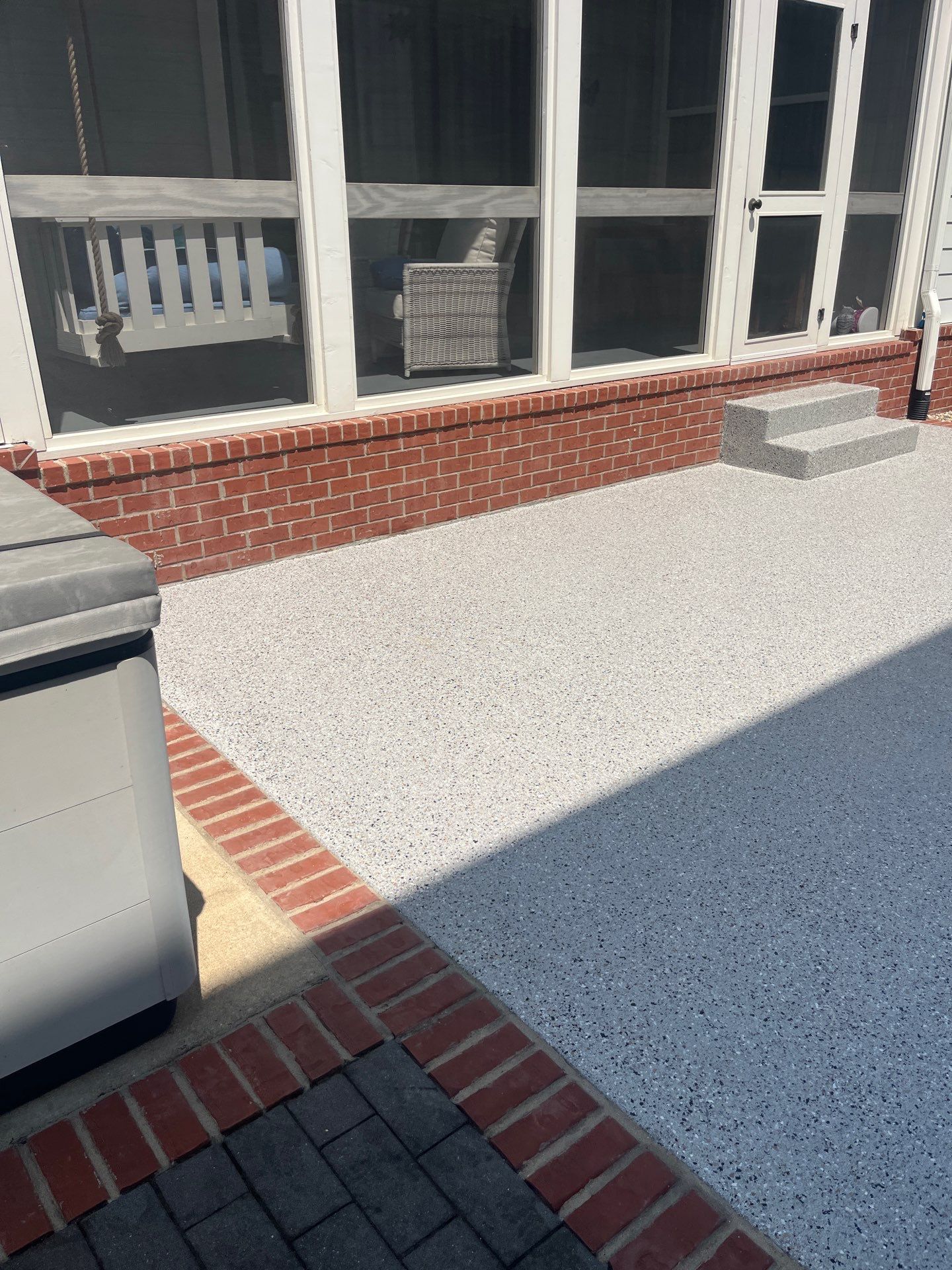 Patio Floor Coating using Yukon by My Garage Floor Guys